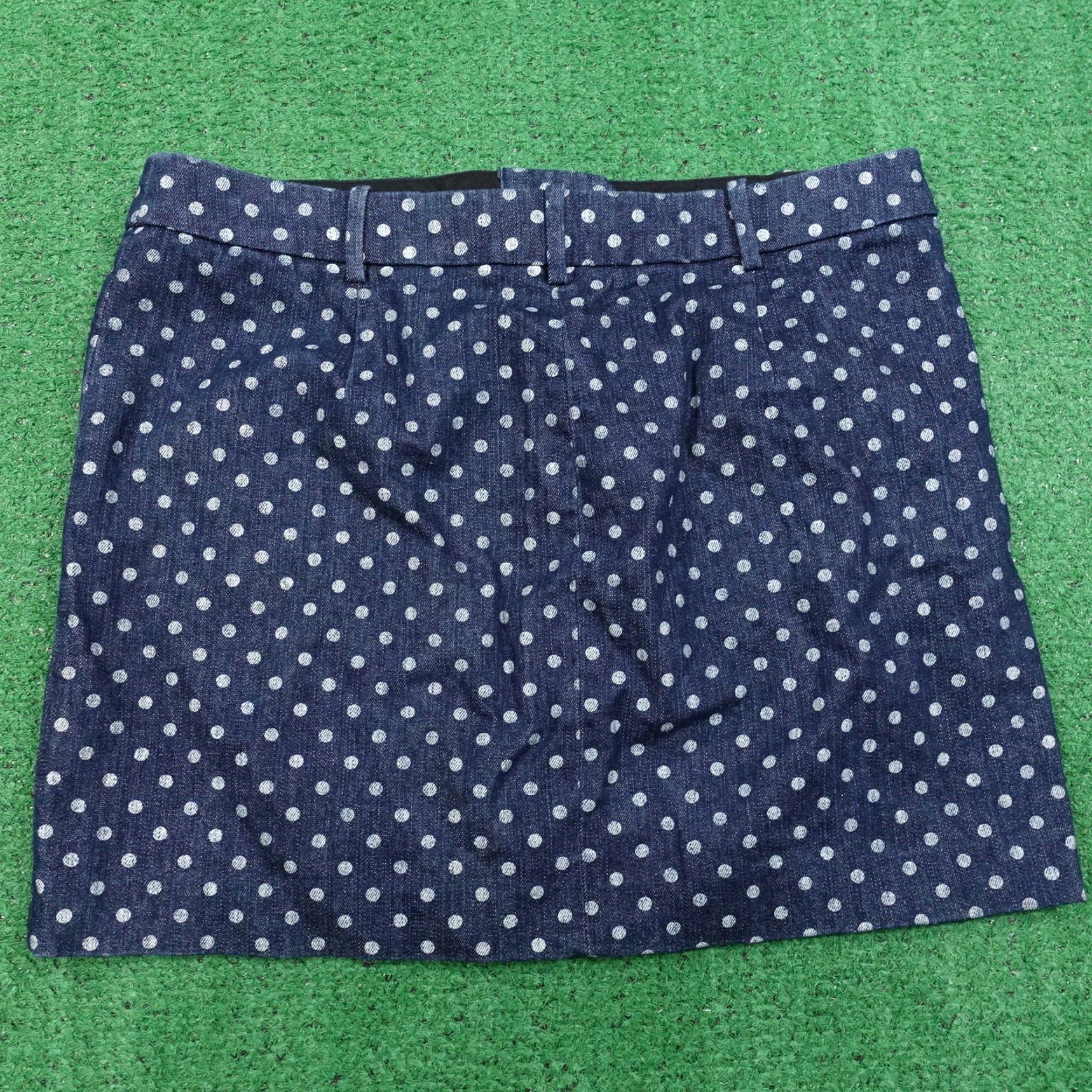 J.Crew VINTAGE J.CREW Polka Dot Denim Blue Jean Skirt Womens Size 8 Casual Retro Size 30" / US 8 / IT 44 - 3 Thumbnail