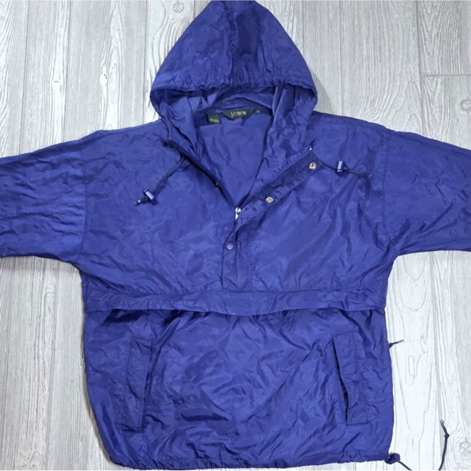 J.Crew VINTAGE J.CREW Windbreaker Jacket Oarsman Hooded 1/2 Zip Anorak XS Blue Long Sleeve Regular Adult Mens 90s Size US XS / EU 42 / 0 - 3 Thumbnail