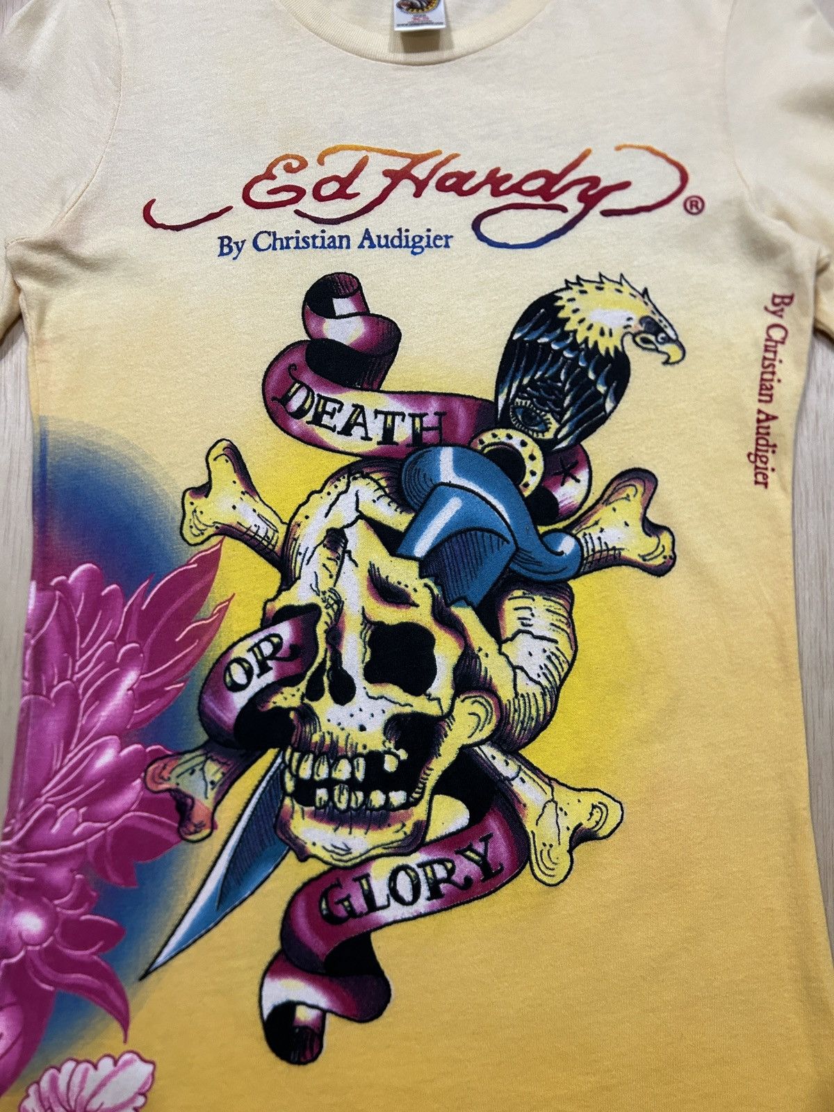Ed Hardy y2k Ed Hardy Skull Cross Flower Vintage Tee Size XS / US 0-2 / IT 36-38 - 3 Thumbnail