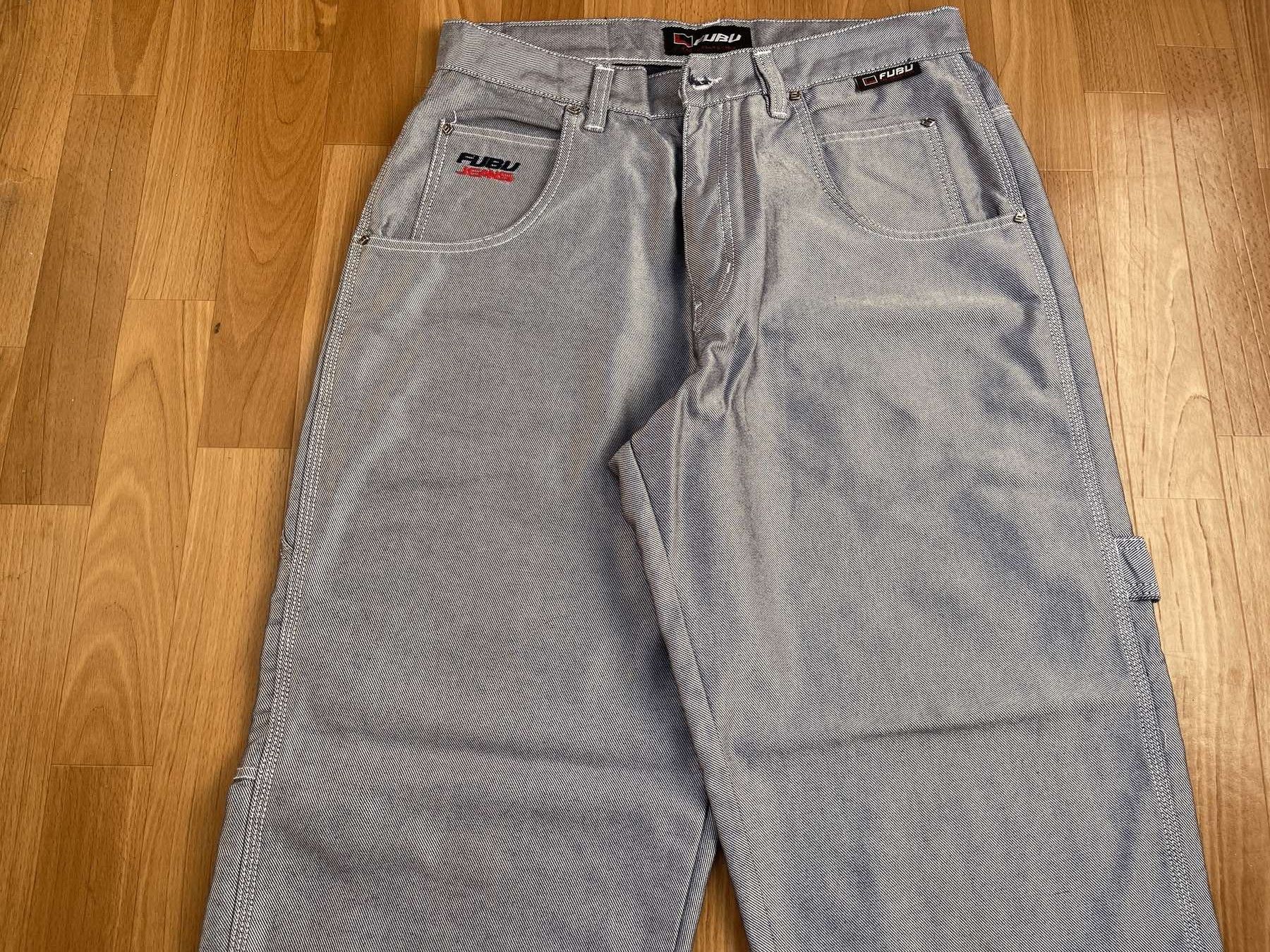 Fubu FUBU jeans shiny vintage baggy jeans silver metallic size 32 Size US 32 / EU 48 - 10 Thumbnail