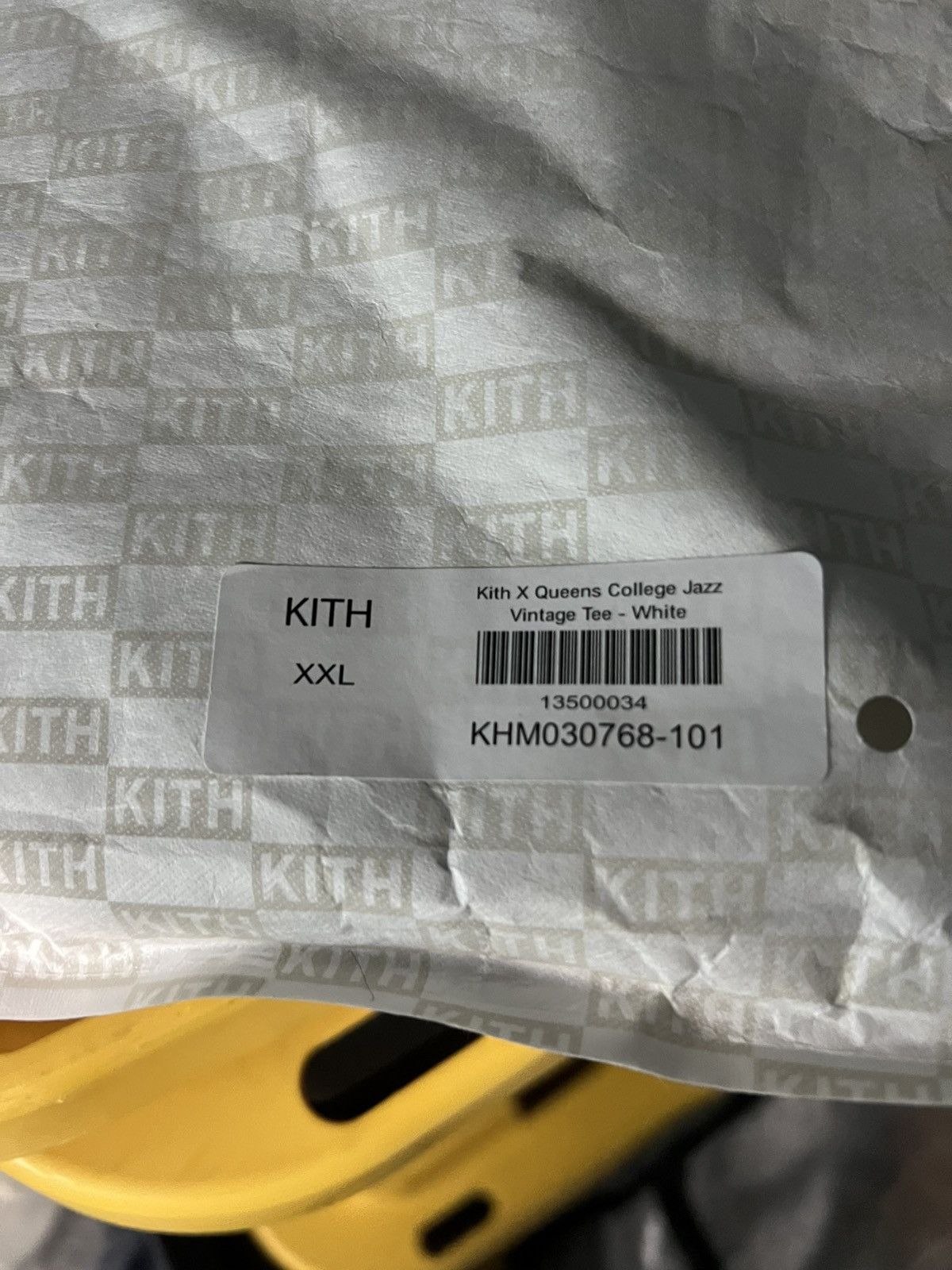 Kith Kith Script Needlepoint Tee - Sandrift Size 2XL T-Shirt Size US XXL / EU 58 / 5 - 8 Thumbnail