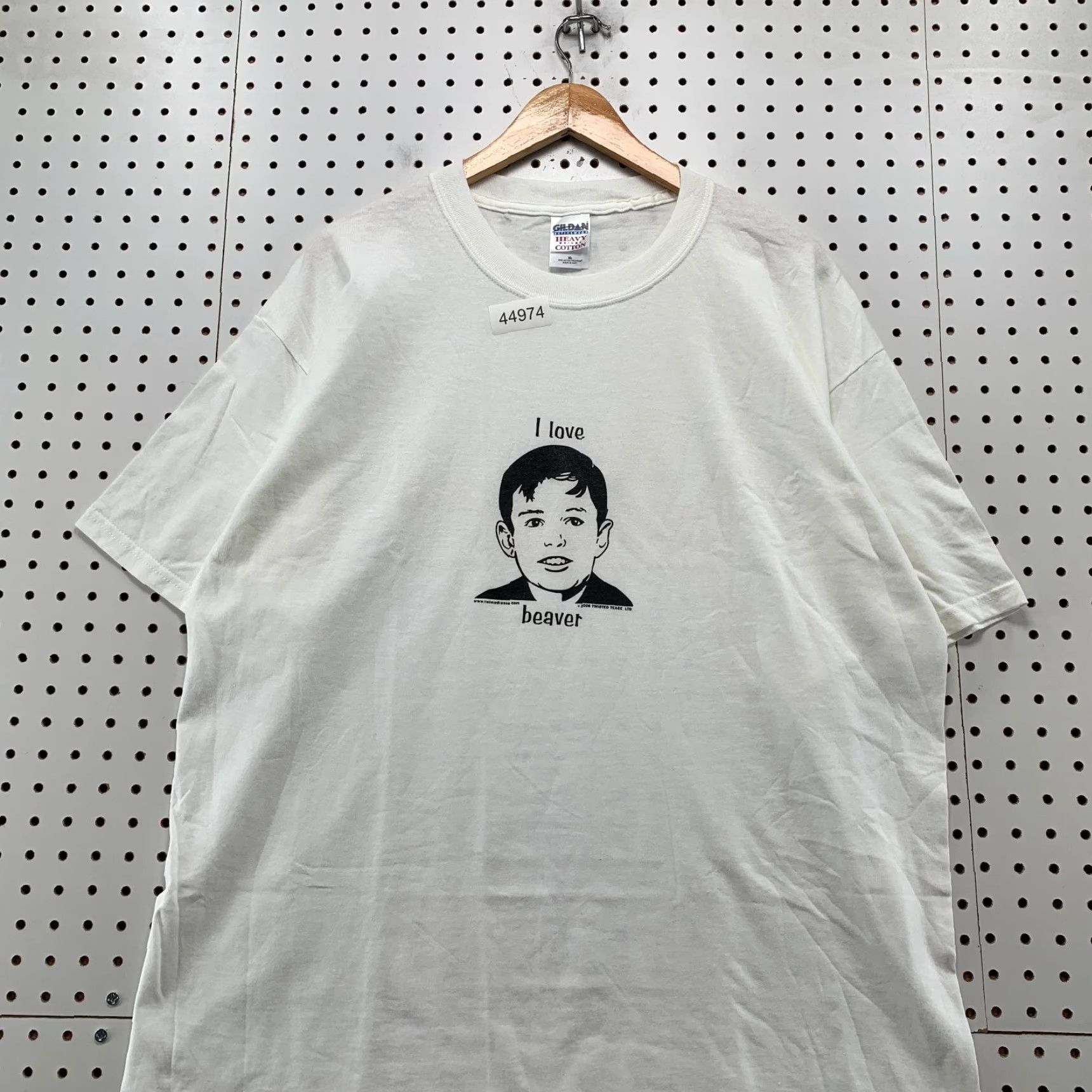 Twisted X VINTAGE I Love Beaver Shirt Mens XL White TV Twisted Tee Short Sleeve Funny Size US XL / EU 56 / 4 - 2 Thumbnail