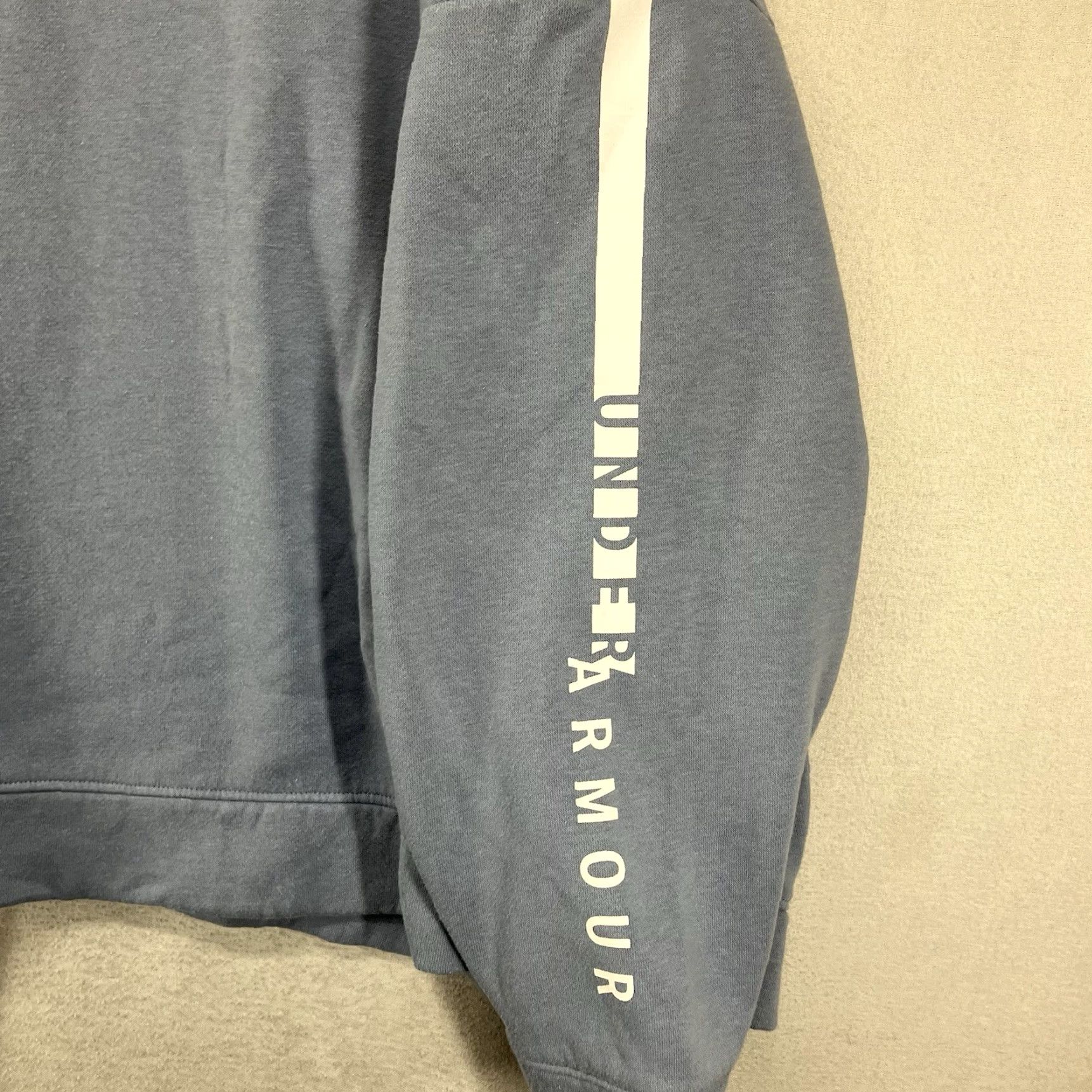 Under Armour Under Armour Sweatshirt WOMEN Regular Medium Blue Oversized Pullover Crew Neck Loose Fit 80s 90s Retro Logo Shirt? Size M / US 6-8 / IT 42-44 - 2 Thumbnail
