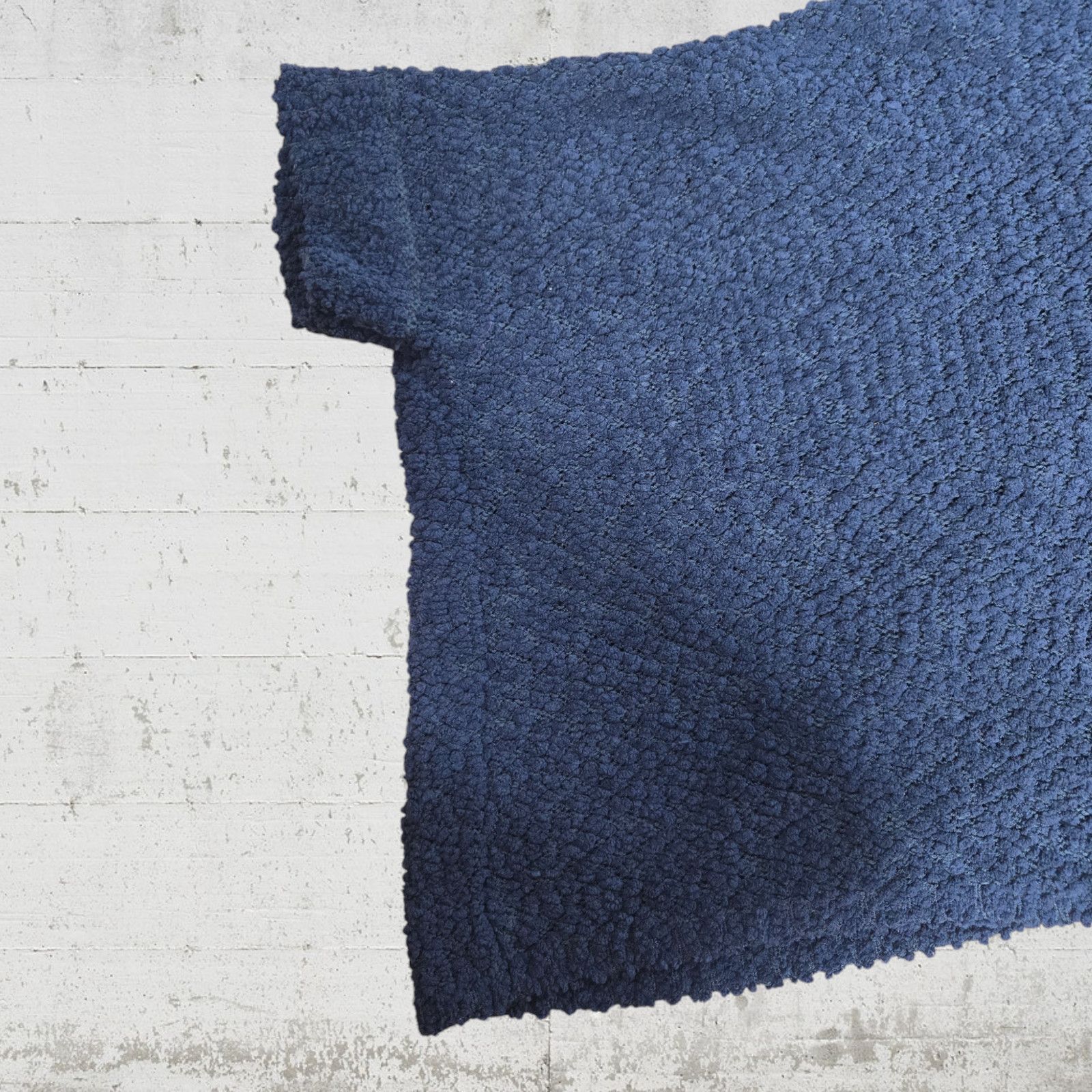 Other Navy Boucle Chenille Turtleneck Poncho Sweater Size Medium Size M / US 6-8 / IT 42-44 - 6 Thumbnail