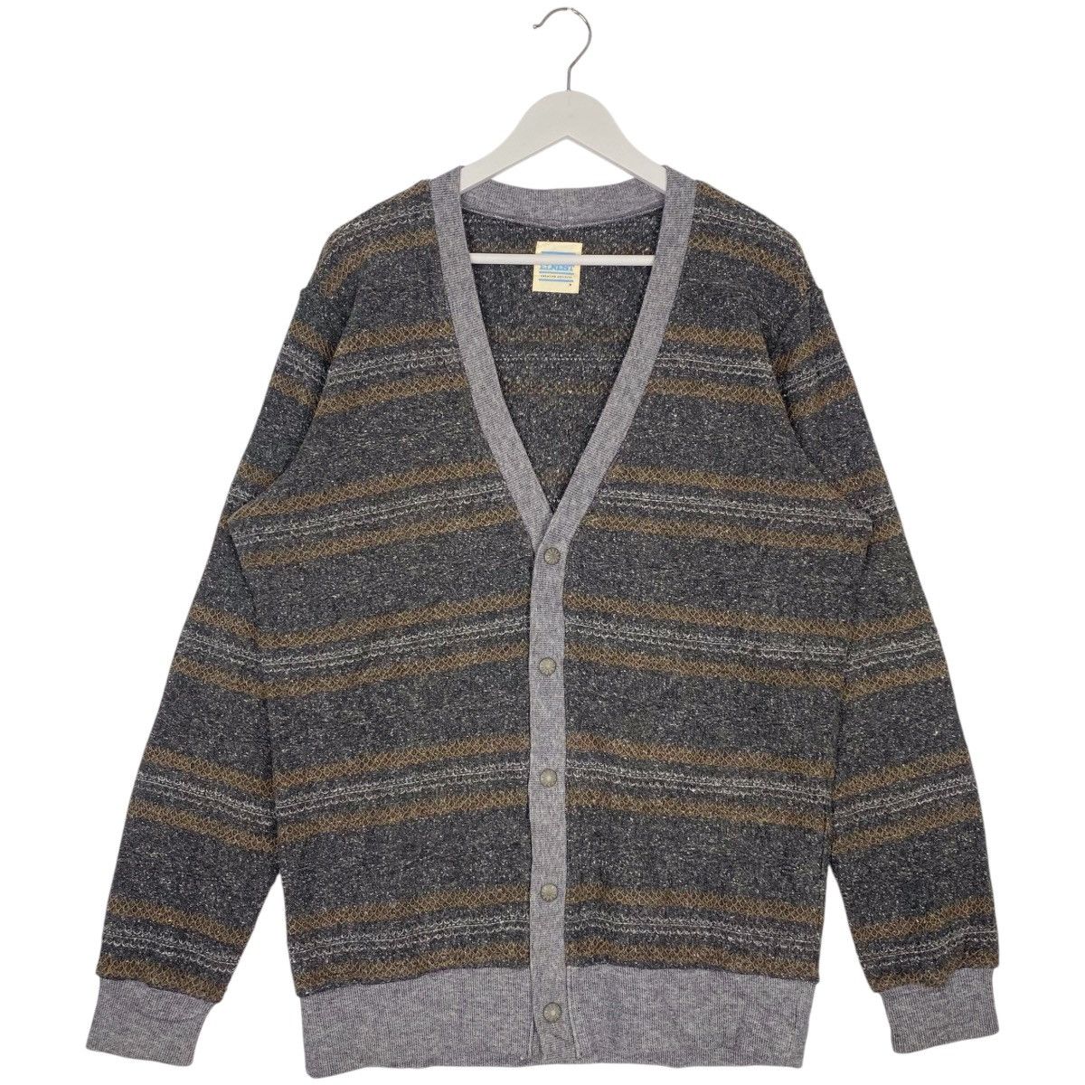 Other Vintage Elnest Japan Cardigan Sweater Striped Button Size M Size US M / EU 48-50 / 2 - 1 Thumbnail