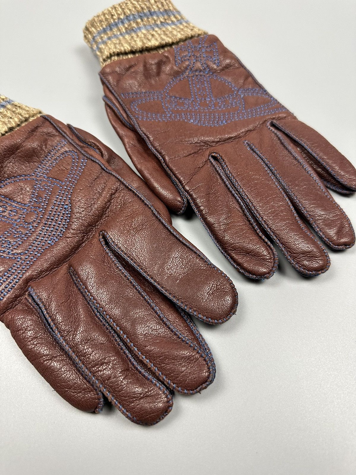 Vivienne Westwood Vivienne Westwood Leather Orb Gloves Size ONE SIZE - 6 Thumbnail