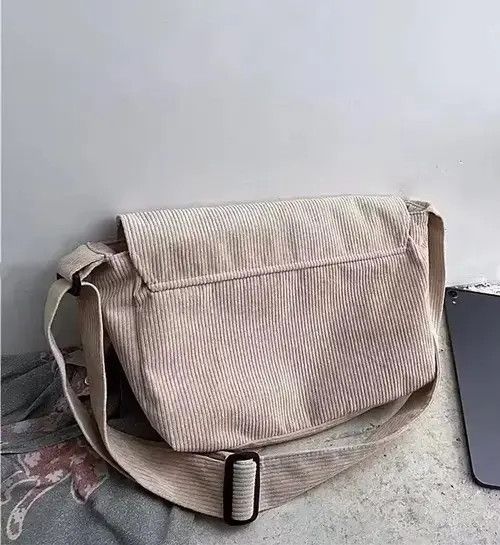Japanese Brand Fashion corduroy shoulder bag messenger bag Size ONE SIZE - 4 Thumbnail