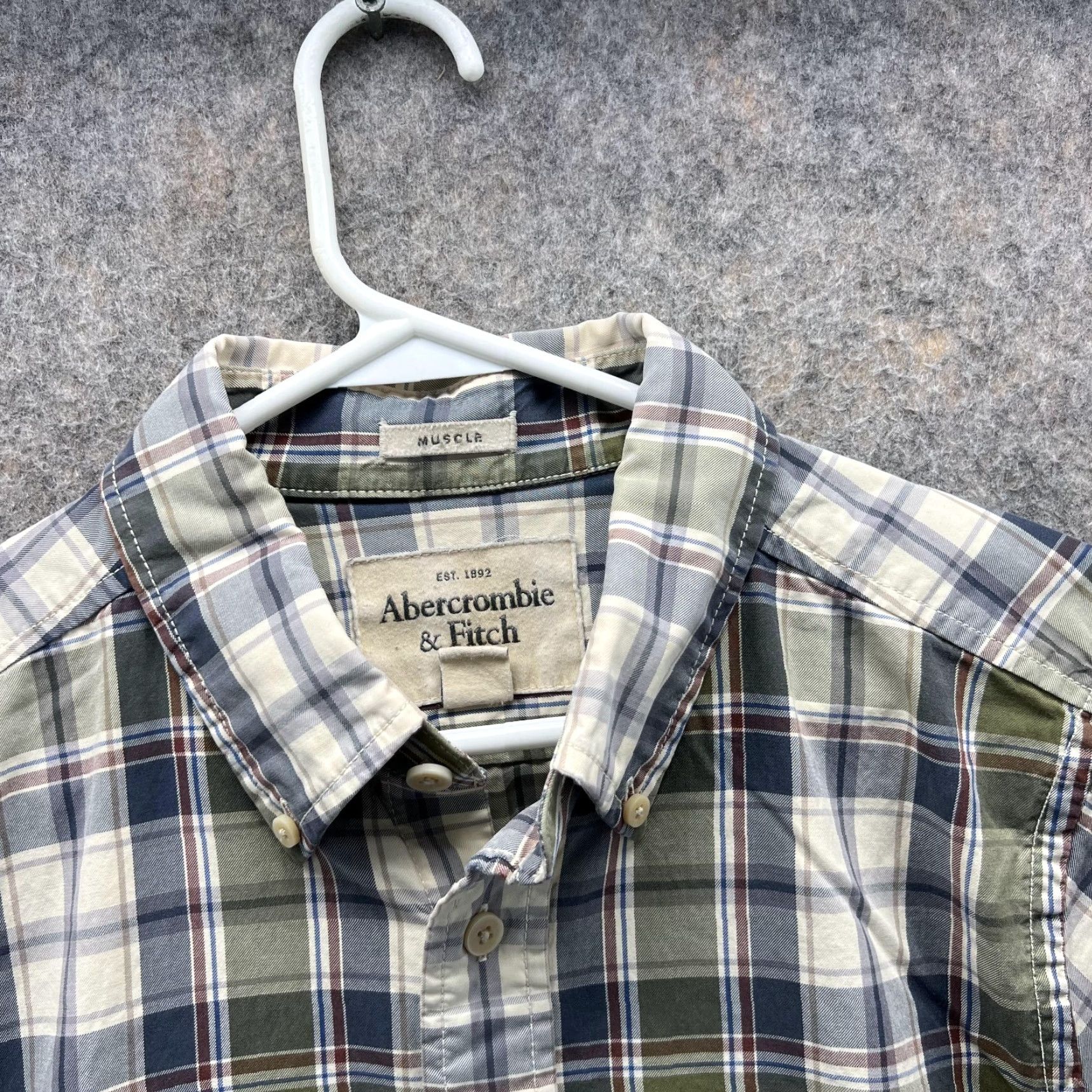 Abercrombie & Fitch Abercrombie & Fitch Shirt Men L Green Button-Down Flannel Plaid Long Sleeve Button-Up Casual Activewear Regular Fit Size US L / EU 52-54 / 3 - 5 Thumbnail