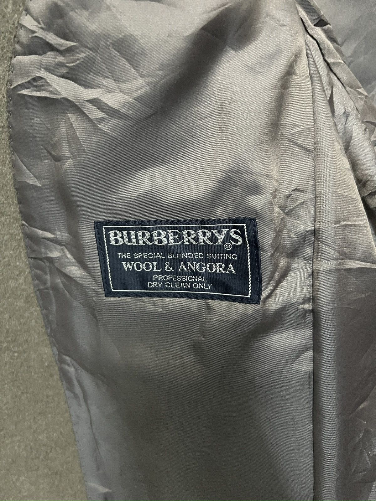 Burberry 398. Vintage 90s Burberrys Wool Angora Blazer Size 44S - 4 Thumbnail