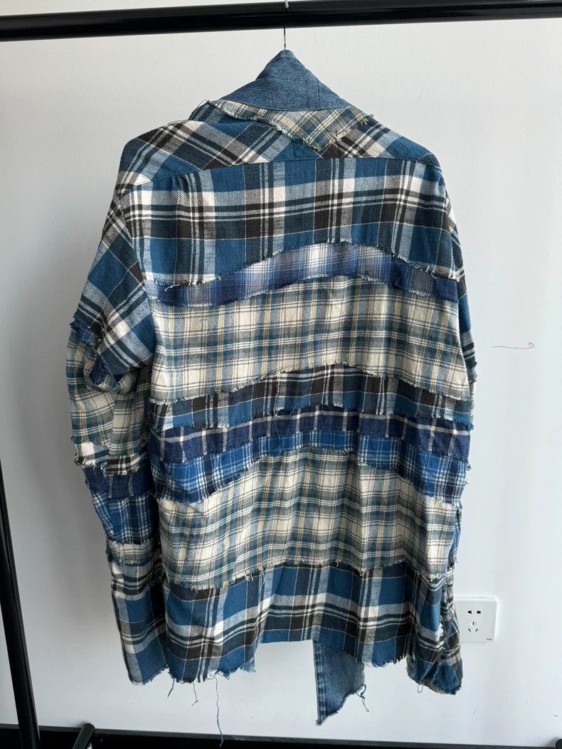 Greg Lauren greg lauren size 2 Flannel checkered denim patchwork robe, Size US M / EU 48-50 / 2 - 2 Thumbnail