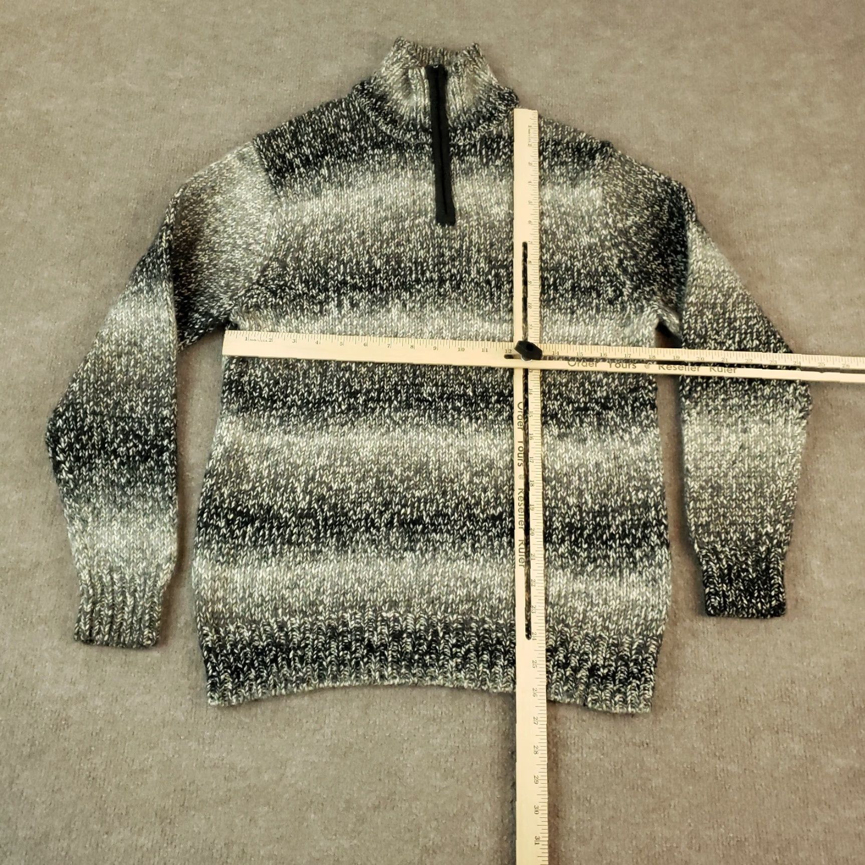 Gap VINTAGE Gap Sweater Womens Medium Gray 1/4 Zip Pullover Long Sleeve Mock Neck Size M / US 6-8 / IT 42-44 - 2 Thumbnail