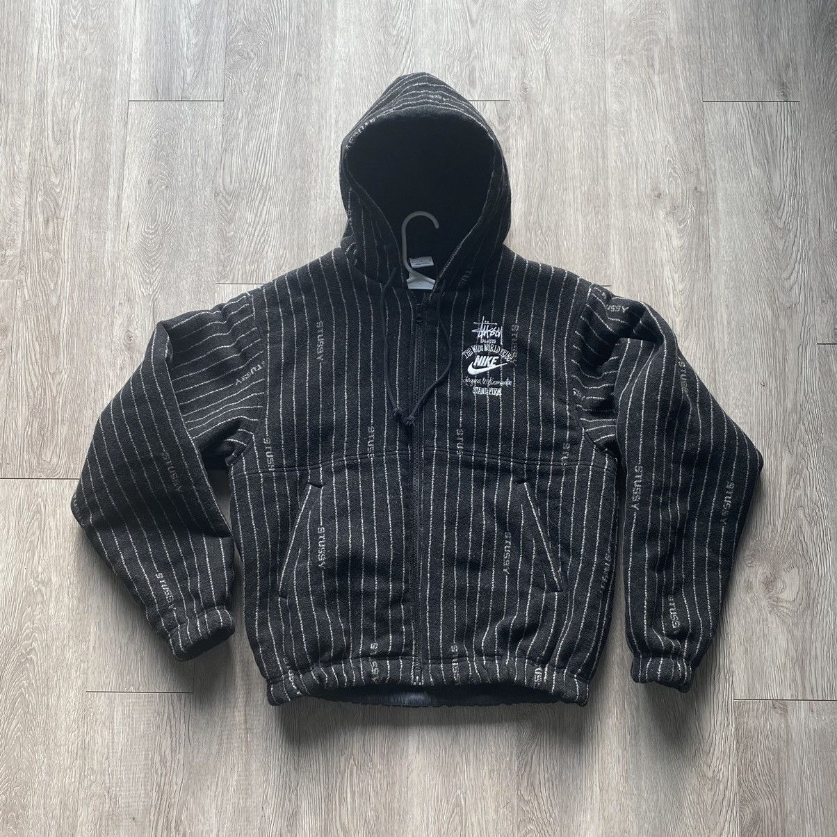 Nike Stussy x Nike Striped Wool Jacket | Grailed