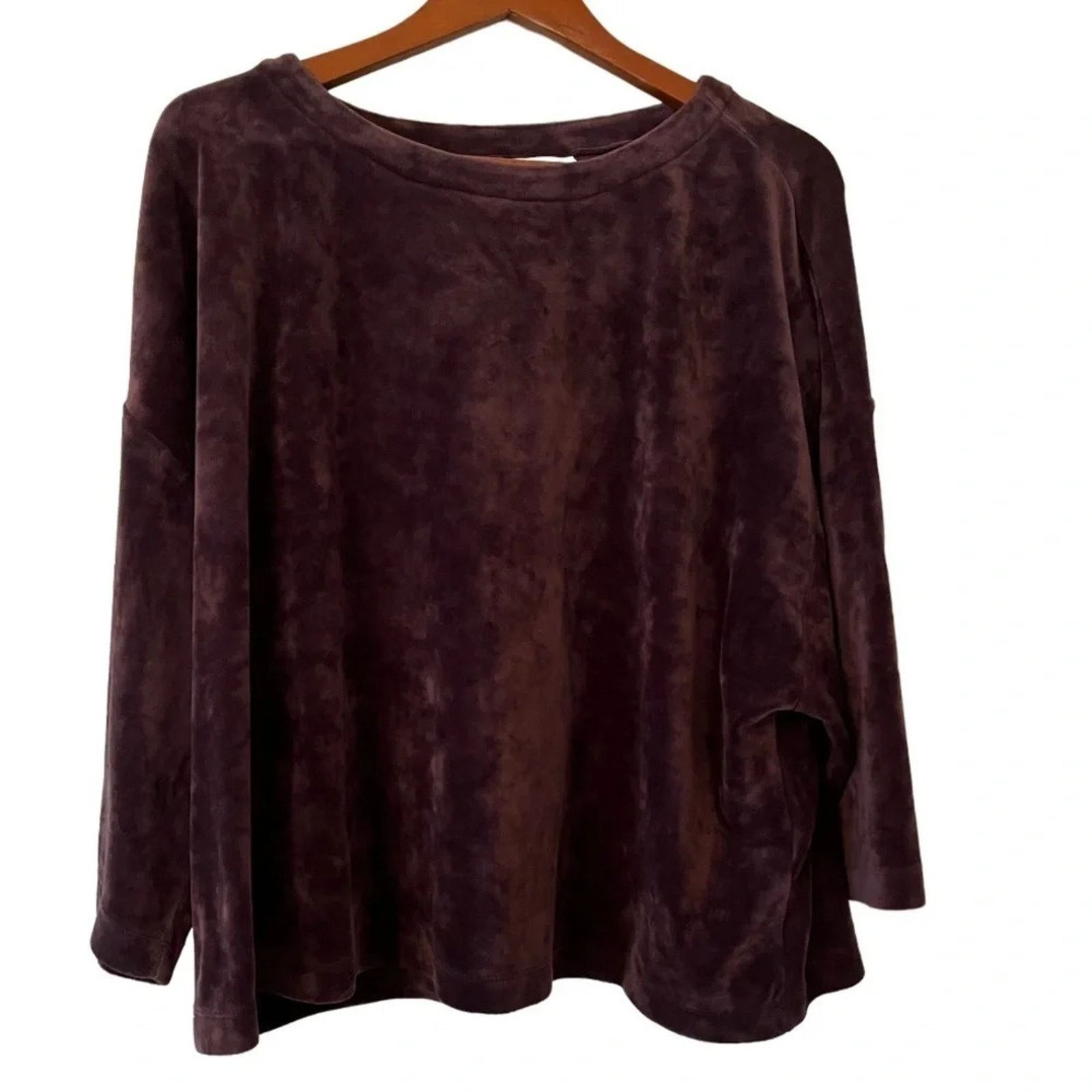 J. Jill J. Jill soft crushed velvet dropped shoulder top, size Large Size L / US 10 / IT 46 - 1 Thumbnail