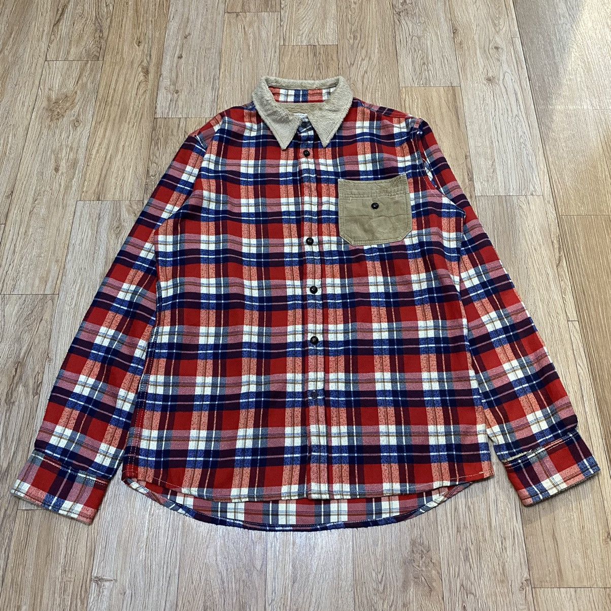 291295=Homme 291295=Homme Flannel Button Shirt Size US M / EU 48-50 / 2 - 1 Thumbnail