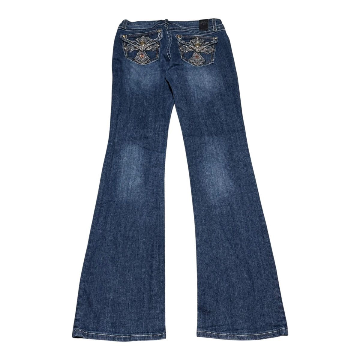 Grace in LA Grace in LA Rhinestone Pockets Jeans Women’s 8 (31x33.5) Size 31" - 2 Thumbnail