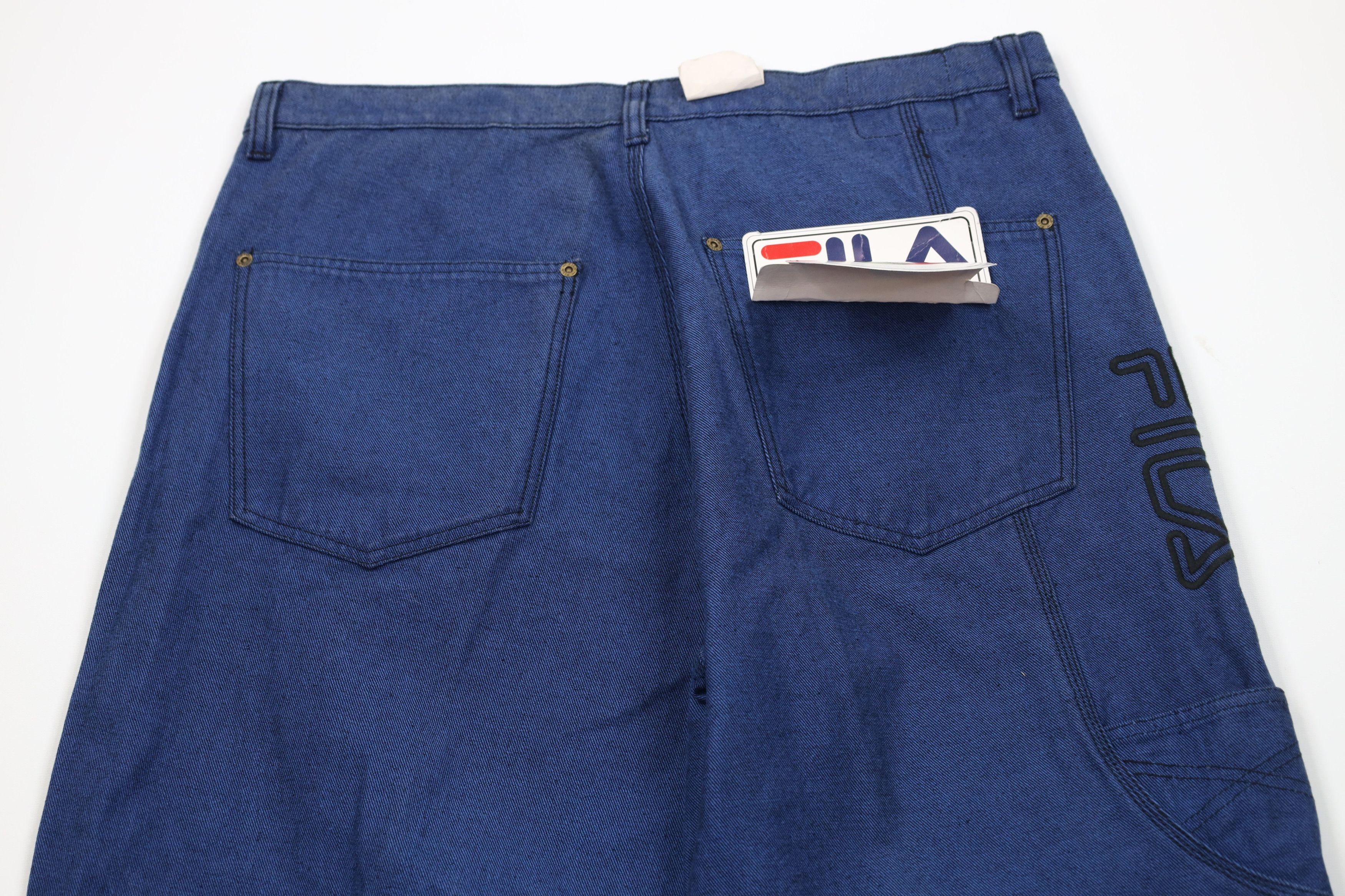 Fila Deadstock Vintage 90s Fila Wide Leg Skateboard Jeans Blue Size US 40 / EU 56 - 10 Thumbnail