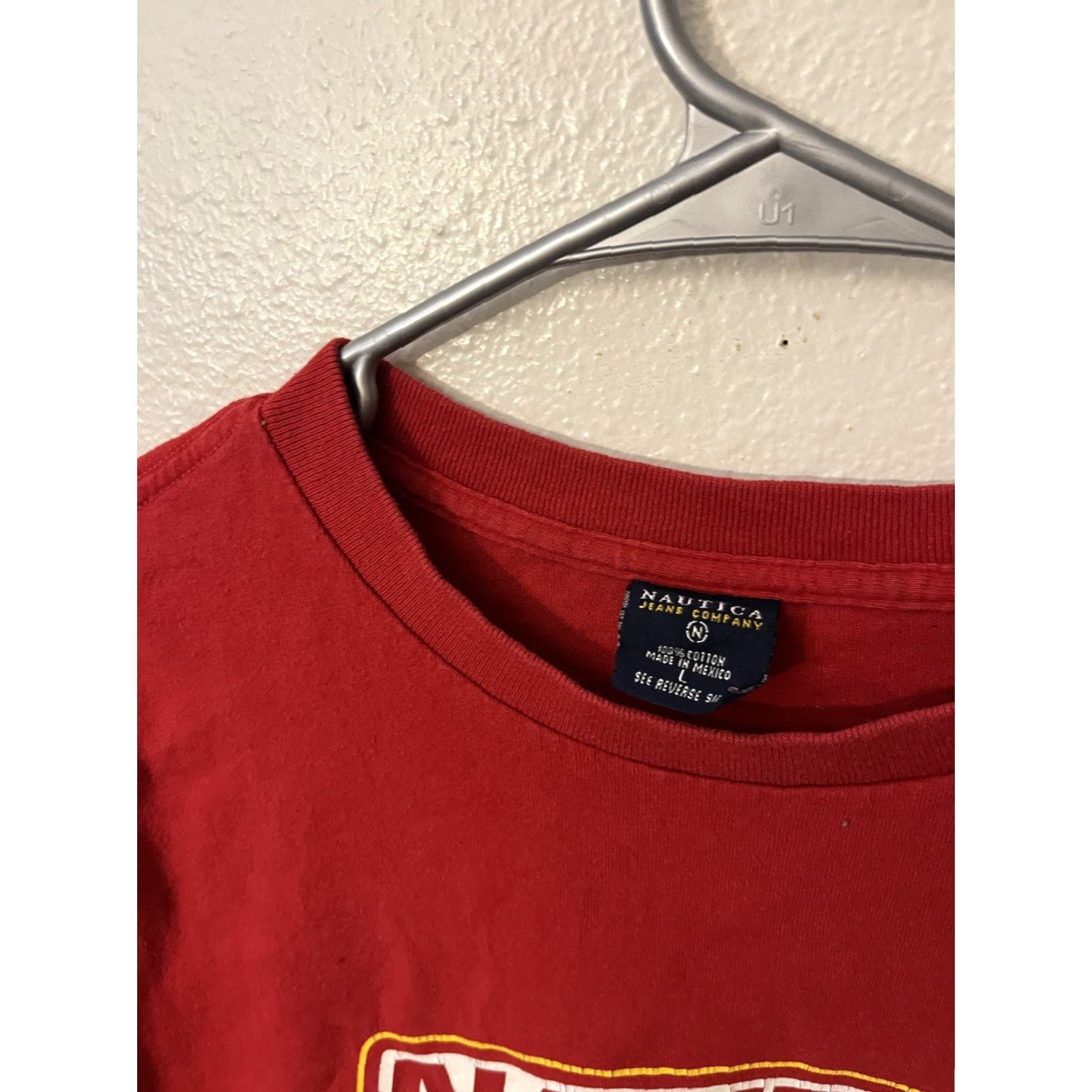 Nautica VINTAGE Nautica Jeans Company T-Shirt Long Sleeve Size L Red Men Size US L / EU 52-54 / 3 - 2 Thumbnail