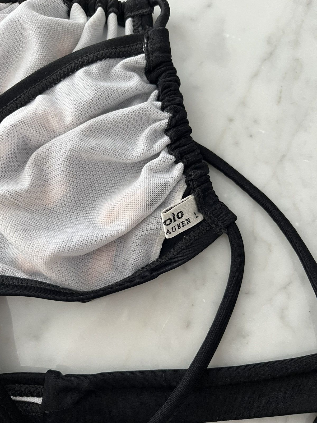 Polo Ralph Lauren POLO RALPH LAUREN BLACK BIKINI TOP Size ONE SIZE - 3 Thumbnail