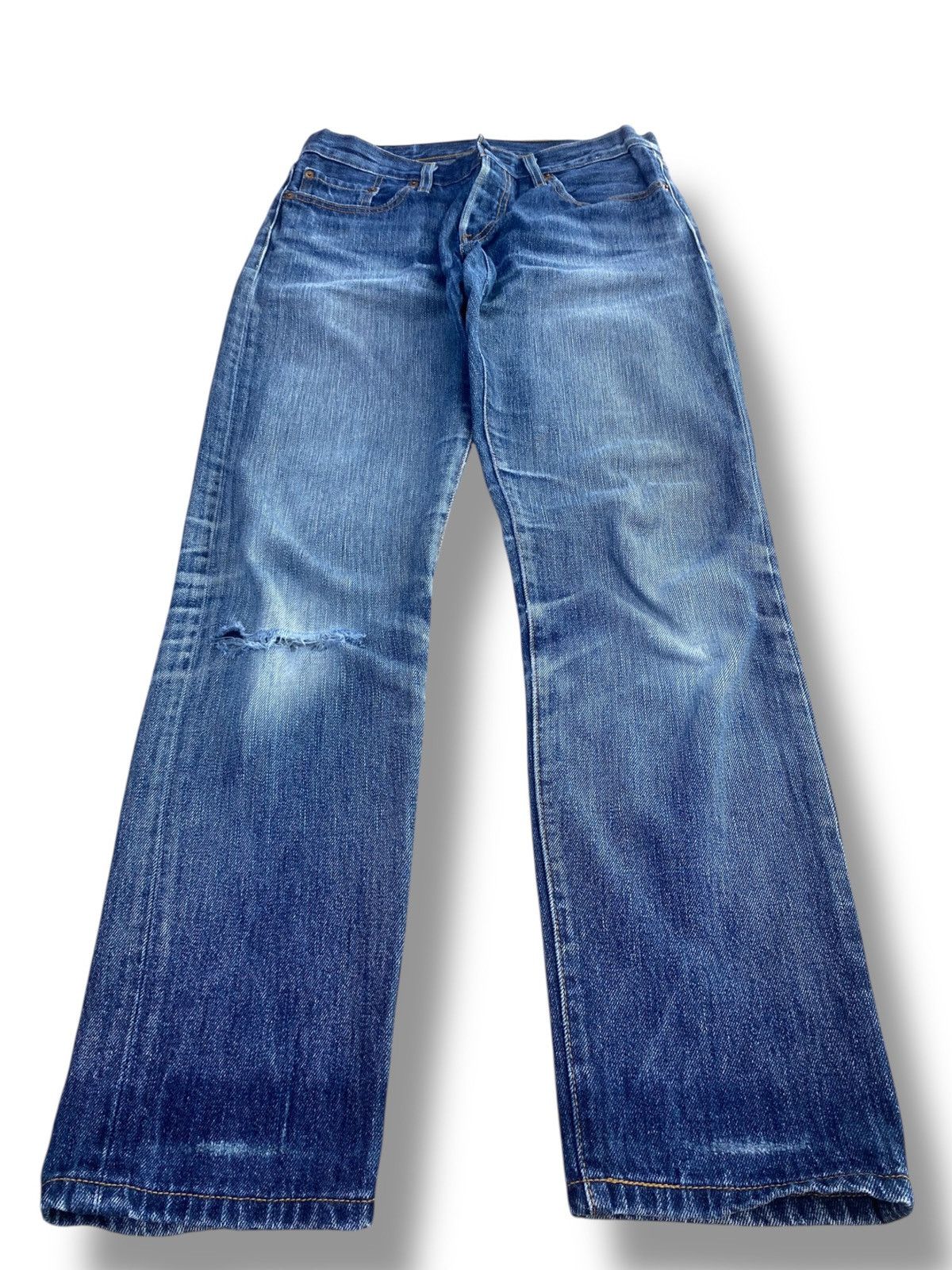 Levi's Levi’s Ripped Acid Blue Wash Style Loose Jeans Size US 30 / EU 46 - 1 Thumbnail