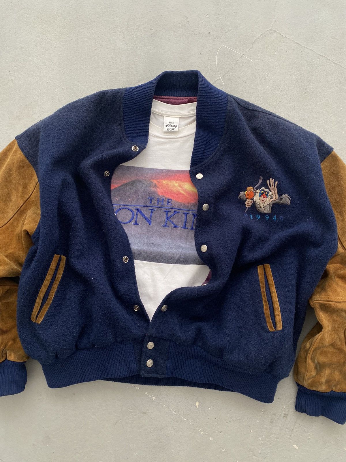 Disney × Vintage Vintage 1994 Disney The Lion King Varsity Jacket Size US XL / EU 56 / 4 - 6 Thumbnail