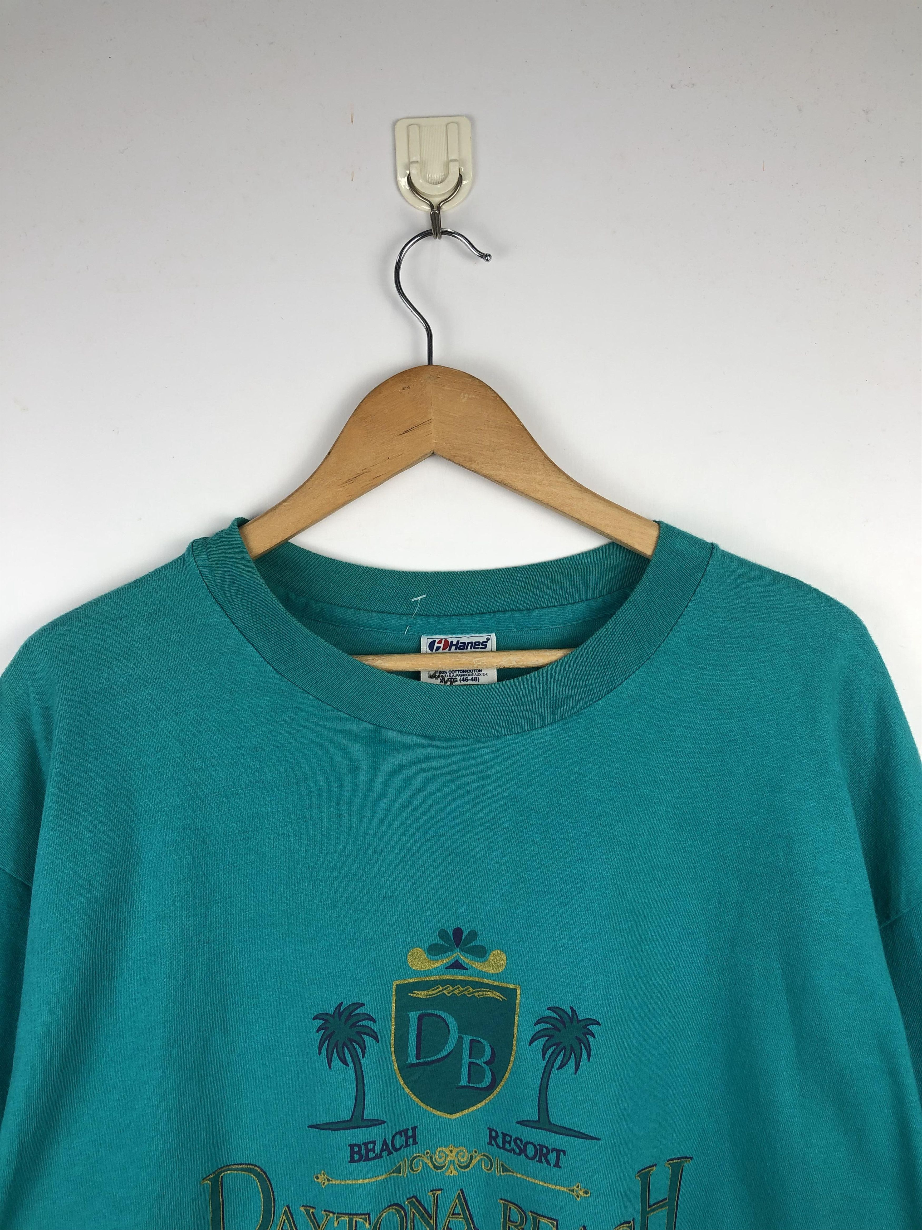 Hanes Vintage 90s Daytona Beach T Shirt TA0349 Size US XL / EU 56 / 4 - 2 Thumbnail