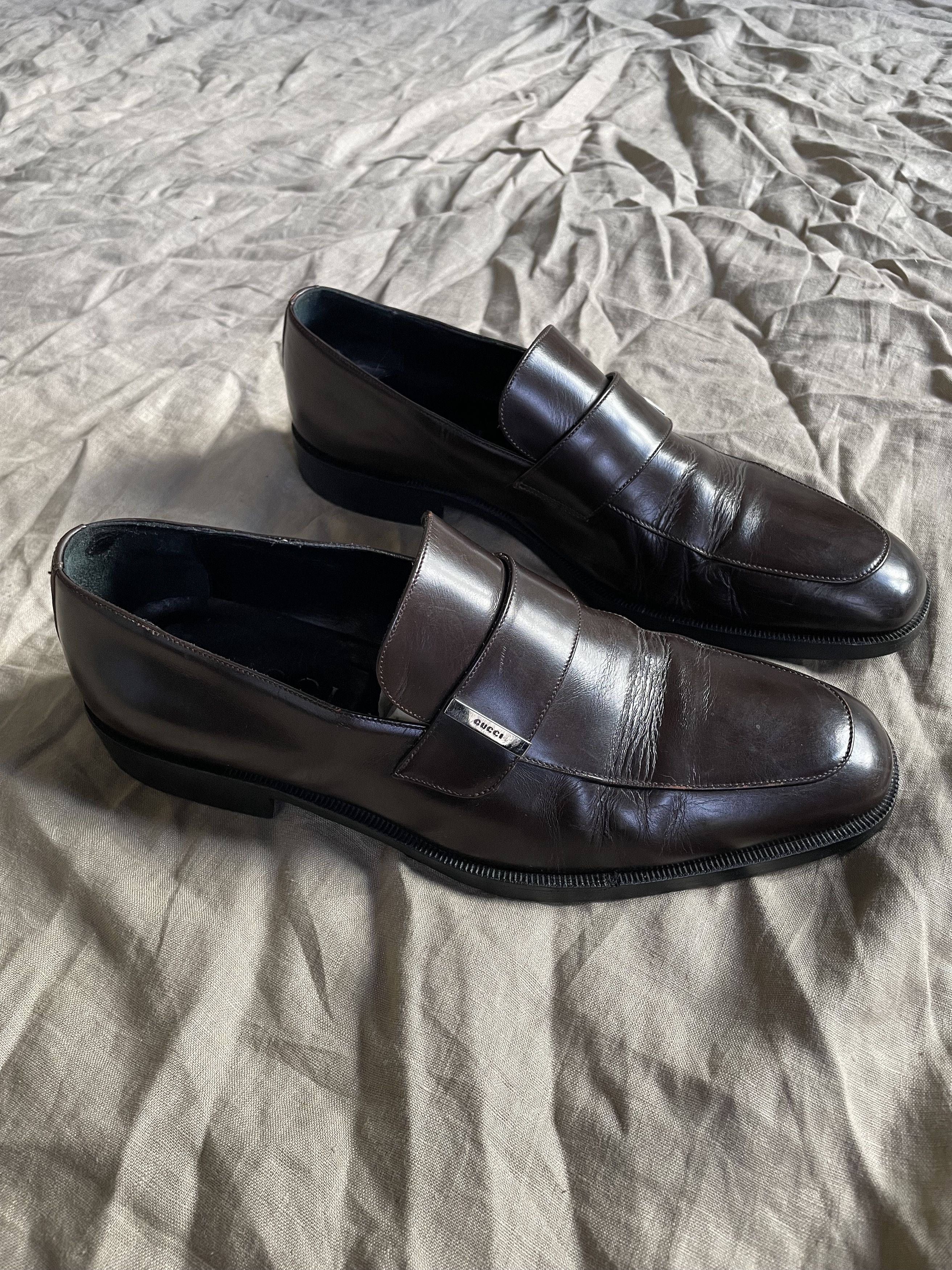 Gucci Gucci by Tom Ford Metal Logo Leather Formal Loafers 7800AC Size US 8.5 / EU 41-42 - 5 Thumbnail