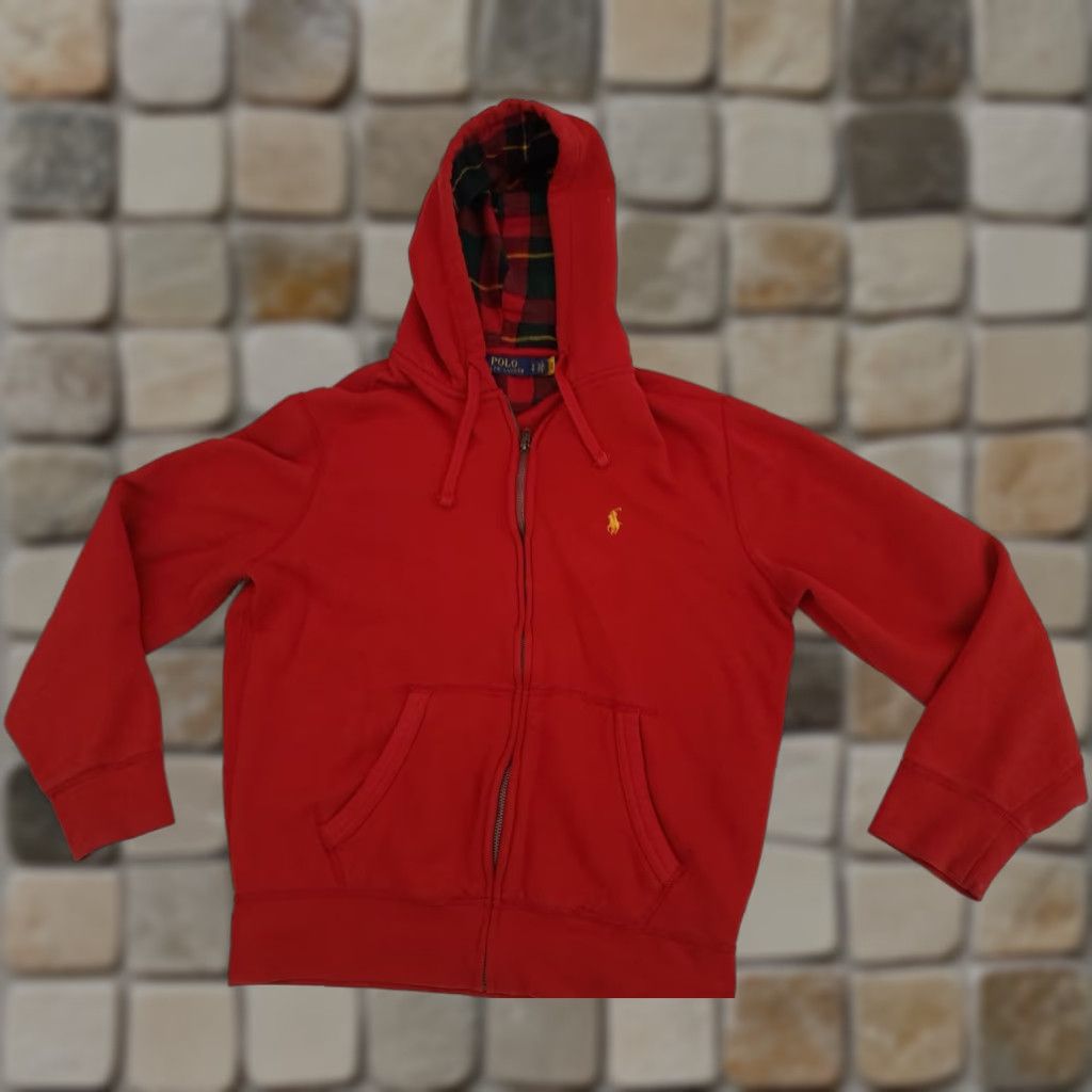 Polo Ralph Lauren VINTAGE Polo Ralph Lauren Full Zip Red Hooded Jacket Woman XS Regular Sweatshirt Winter Spring Outdoor Size S / US 4 / IT 40 - 1 Thumbnail