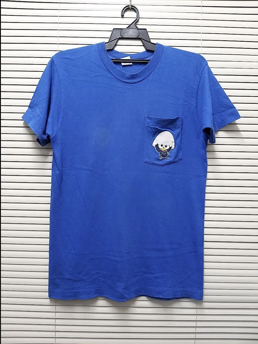 Anime VINTAGE 90s ANIME CALIMERO PAGOT POCKET T SHIRT Size US M / EU 48-50 / 2 - 2 Thumbnail