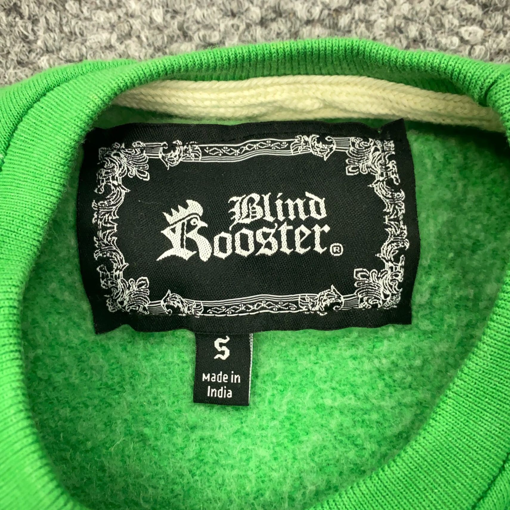 Vintage Blind Rooster Sweatshirt Mens Small Green Dragon Good Vibes Size US S / EU 44-46 / 1 - 4 Thumbnail