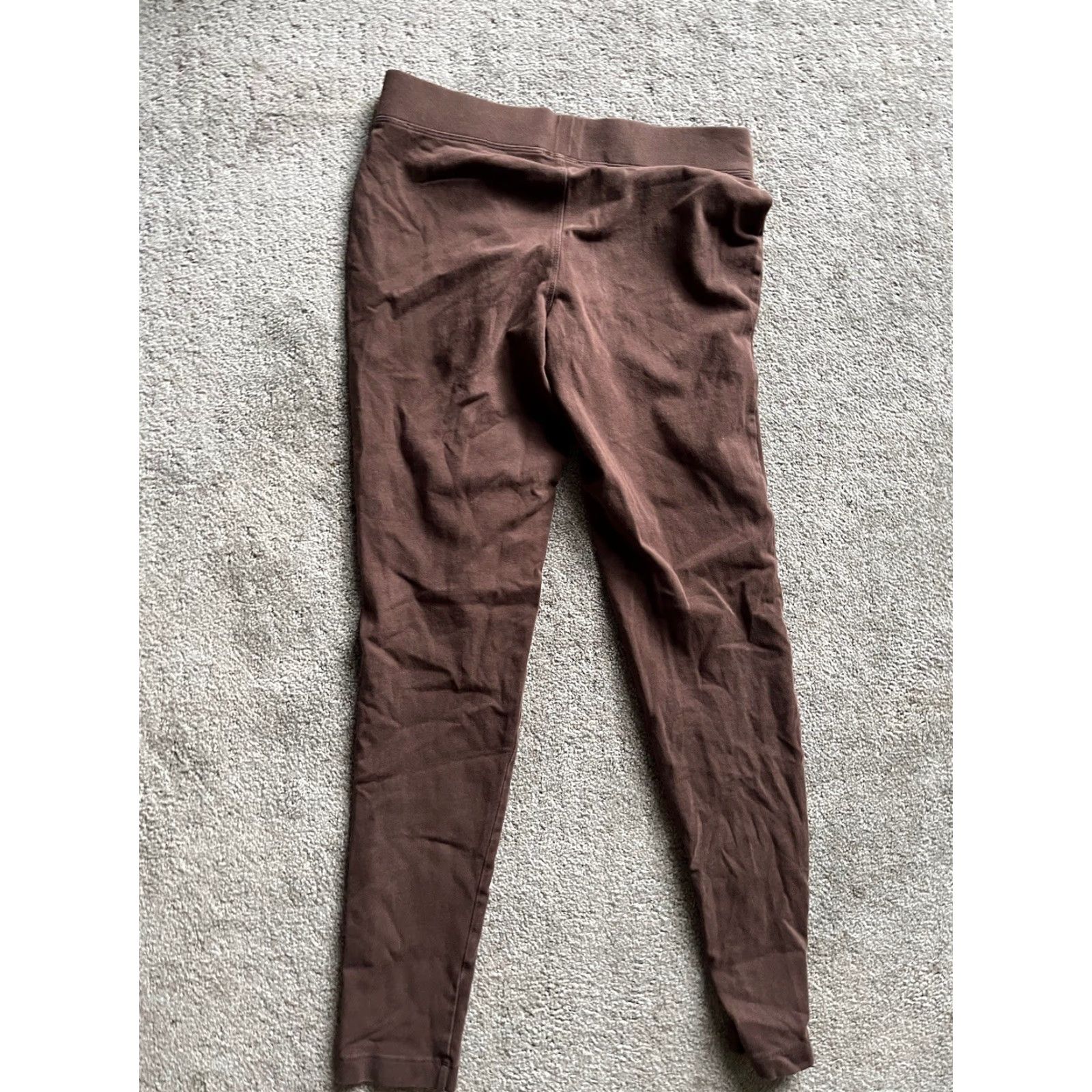 Express Express Women’s Leggings Small Mid Rise Brown Stretch Ankle Workout Pants Solid Size 28" / US 6 / IT 42 - 3 Thumbnail