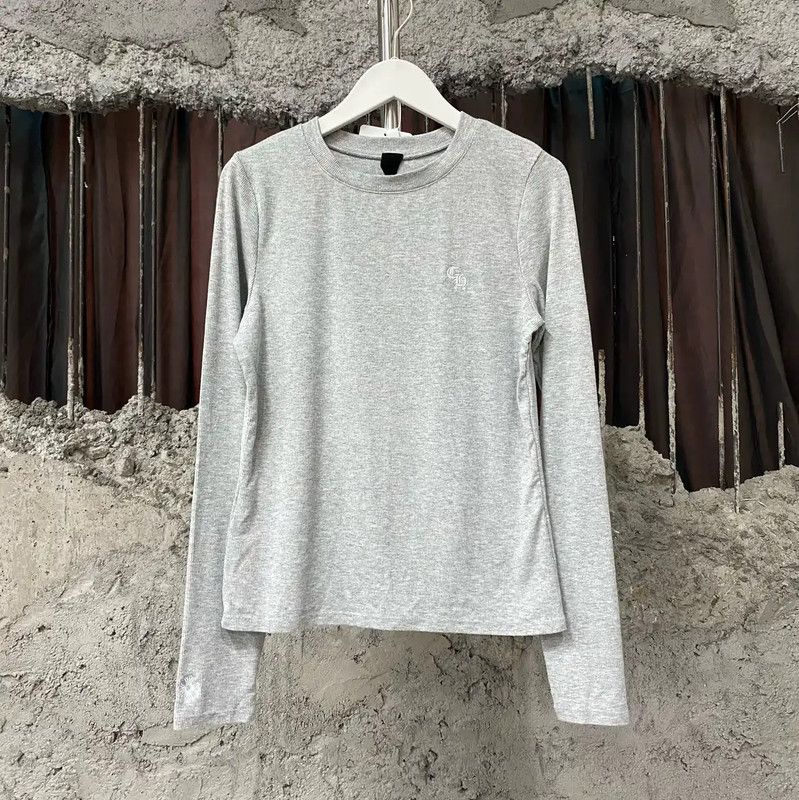 Chrome Hearts Chrome Hearts Gray Long Sleeve Cropped T-shirt 0089 Size M / US 6-8 / IT 42-44 - 1 Thumbnail