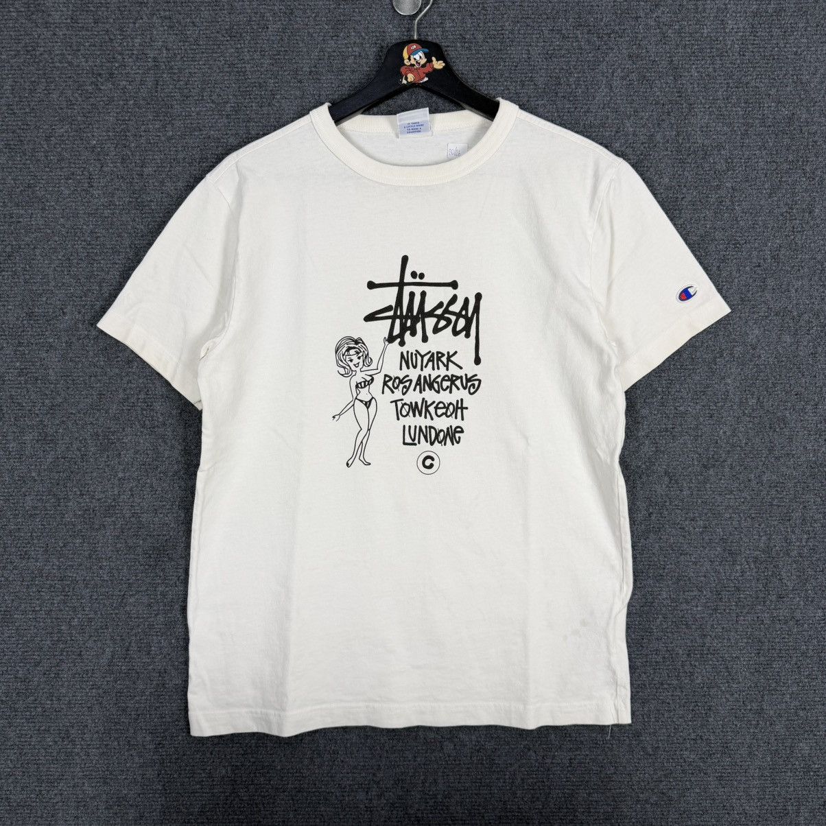 Stussy Stüssy x Champion T-Shirt Size US M / EU 48-50 / 2 - 1 Thumbnail