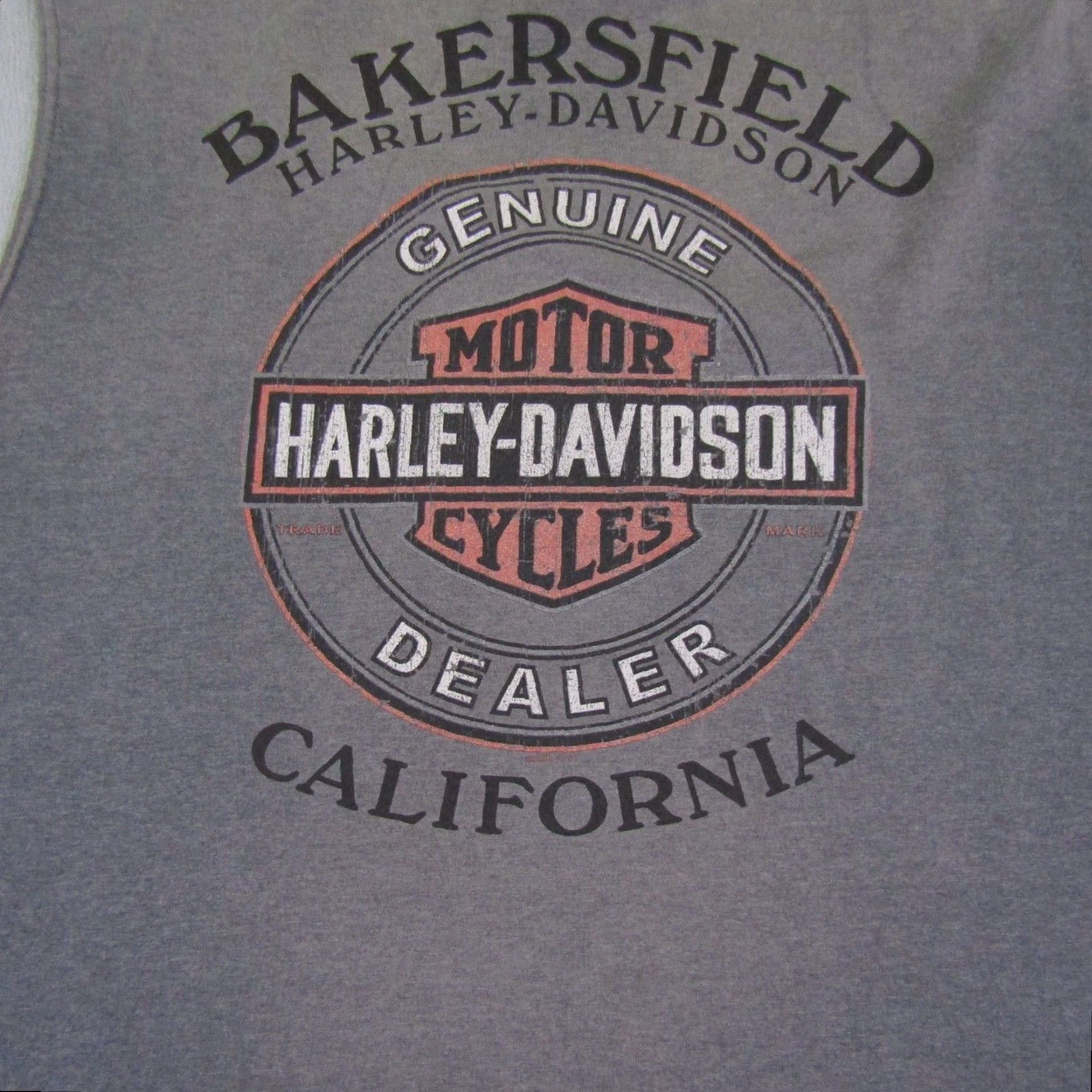 Harley Davidson VINTAGE Harley-Davidson Shirt Mens Large Gray Tank Top Motorcycles Eagle Bakersfield Size US L / EU 52-54 / 3 - 6 Thumbnail