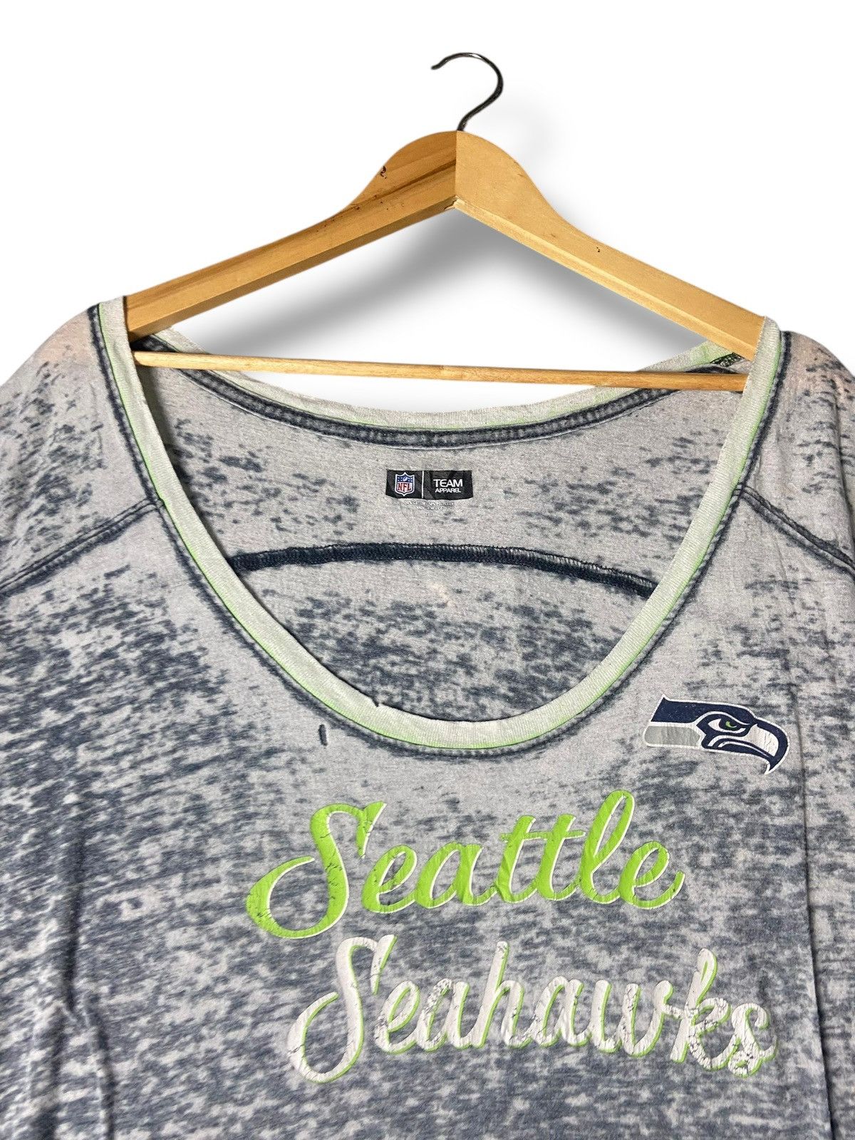Japanese Brand NFL Team Seattle Seahawks Sports Tshirt (166) Size XXL / US 16-18 / IT 52-54 - 7 Thumbnail