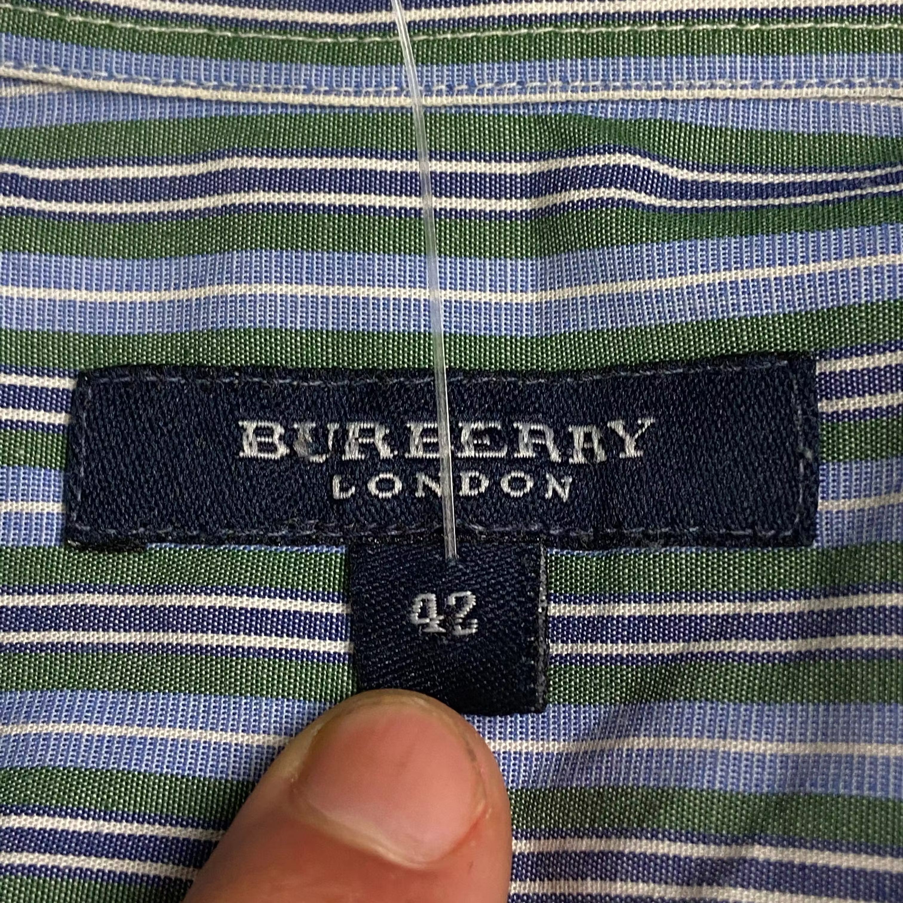 Burberry × Vintage Mens Shirt Long Sleeve Burberry London Size 42 Size US XL / EU 56 / 4 - 4 Thumbnail