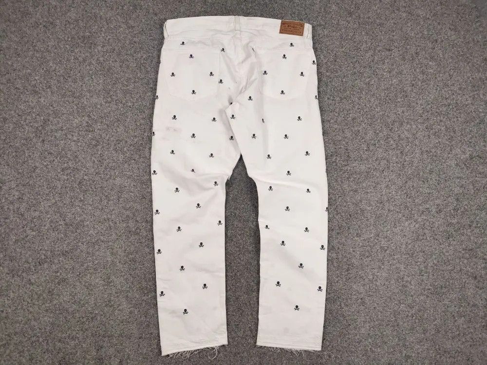 Polo Ralph Lauren Polo Ralph Lauren white Monogram Jeans skull logo Denim Size US 36 / EU 52 - 7 Thumbnail