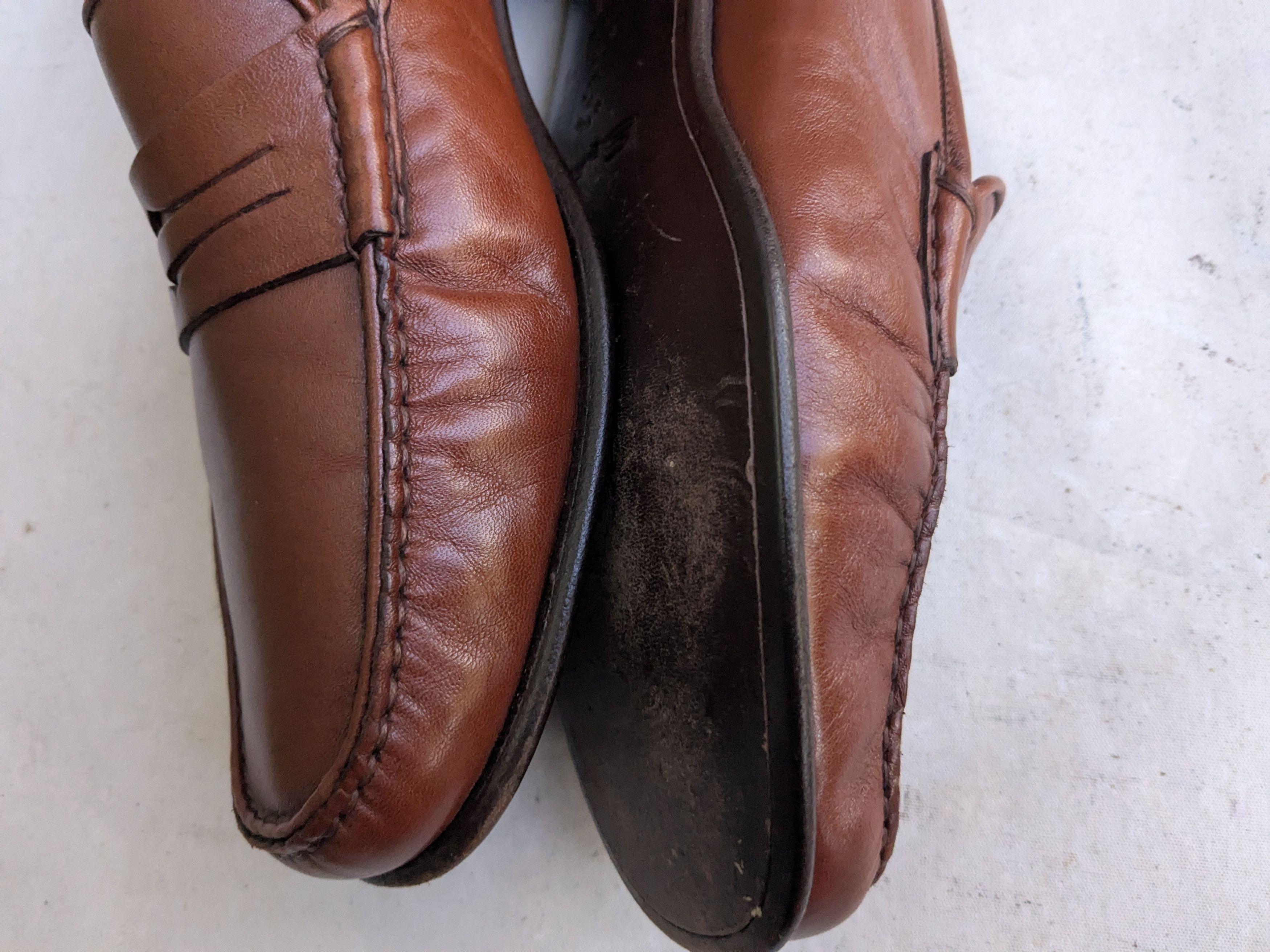 Santoni Santoni Penny Loafers Brown Leather 10.5 D Slip Ons Size US 10.5 / EU 43-44 - 11 Thumbnail