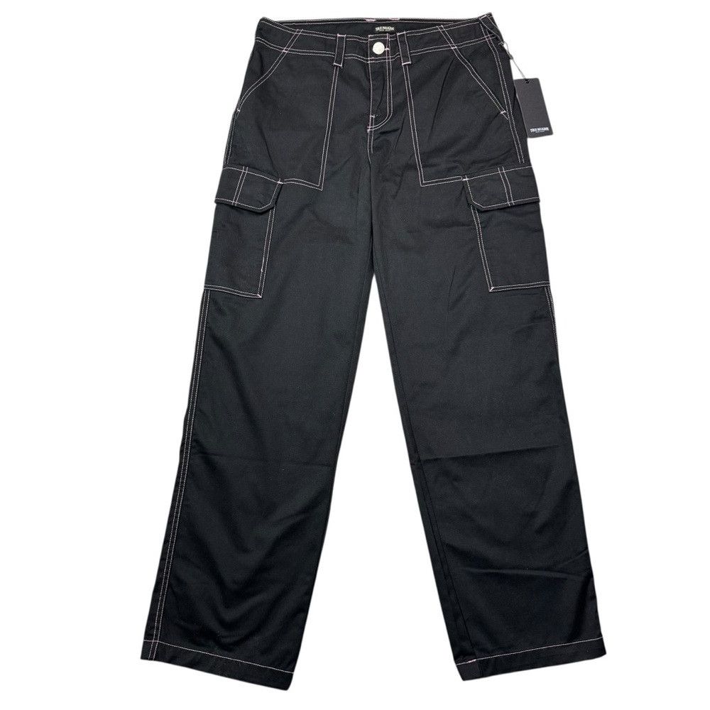 True Religion NWT New $139 True Religion MILITARY SINGLE NEEDLE CARGO Bla Size 31" - 2 Thumbnail