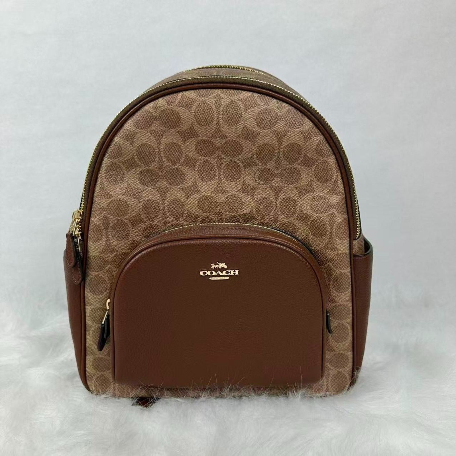 COACH Beige and white Daisy F16556 Canvas Bag Coach Coach F16556;Beige and White Daisy Canvas Backpack  main image 2