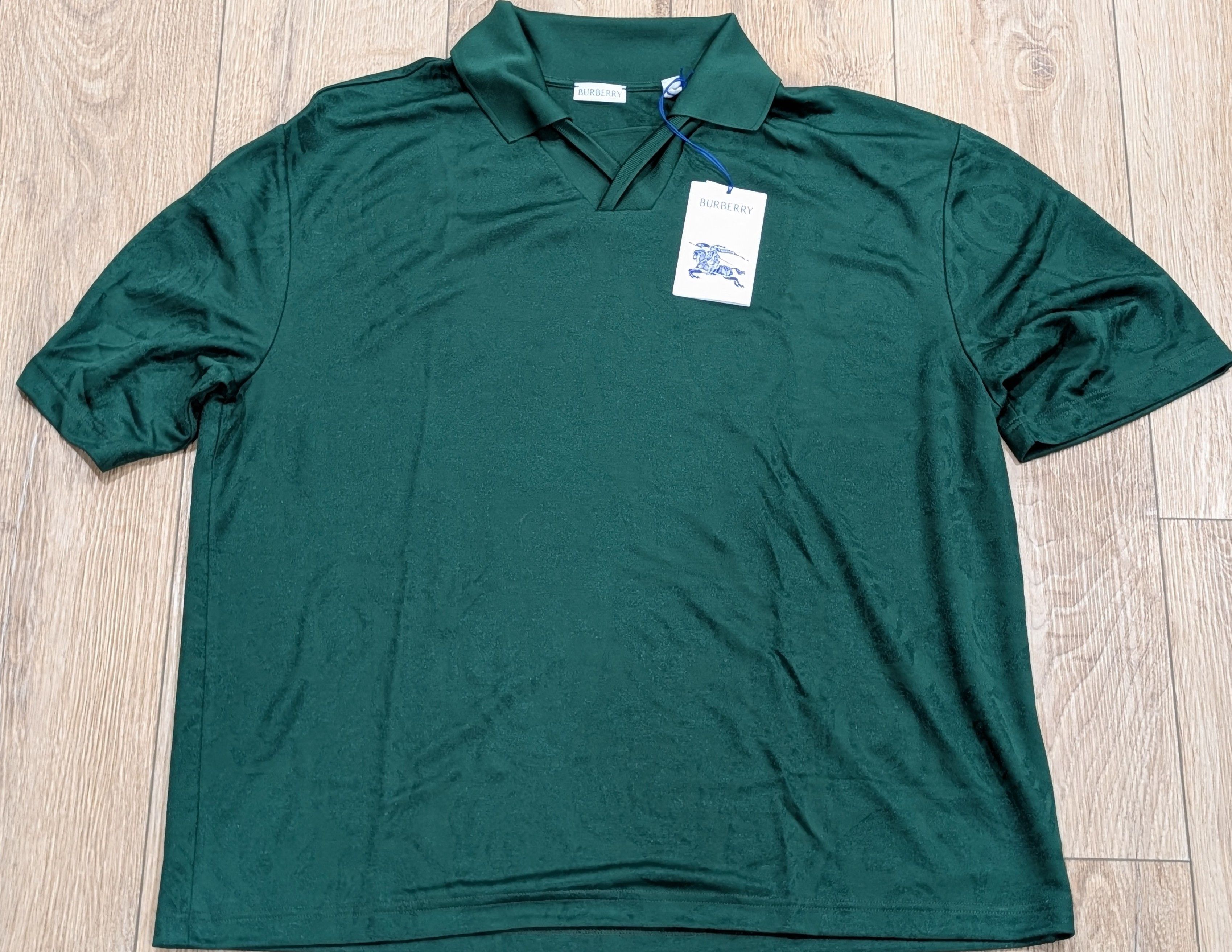 Burberry BURBERRY Floral Johnny Collar Polo Shirt Ivy Green Medium Size US M / EU 48-50 / 2 - 1 Thumbnail