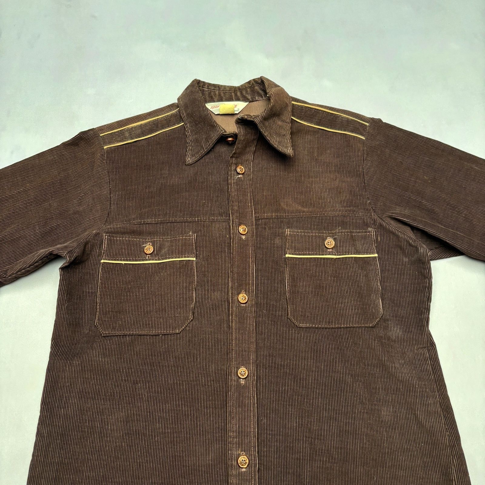 Vintage Vintage 70s Big Yank Corduroy Button Up Work Shirt Men's M Size US M / EU 48-50 / 2 - 2 Thumbnail