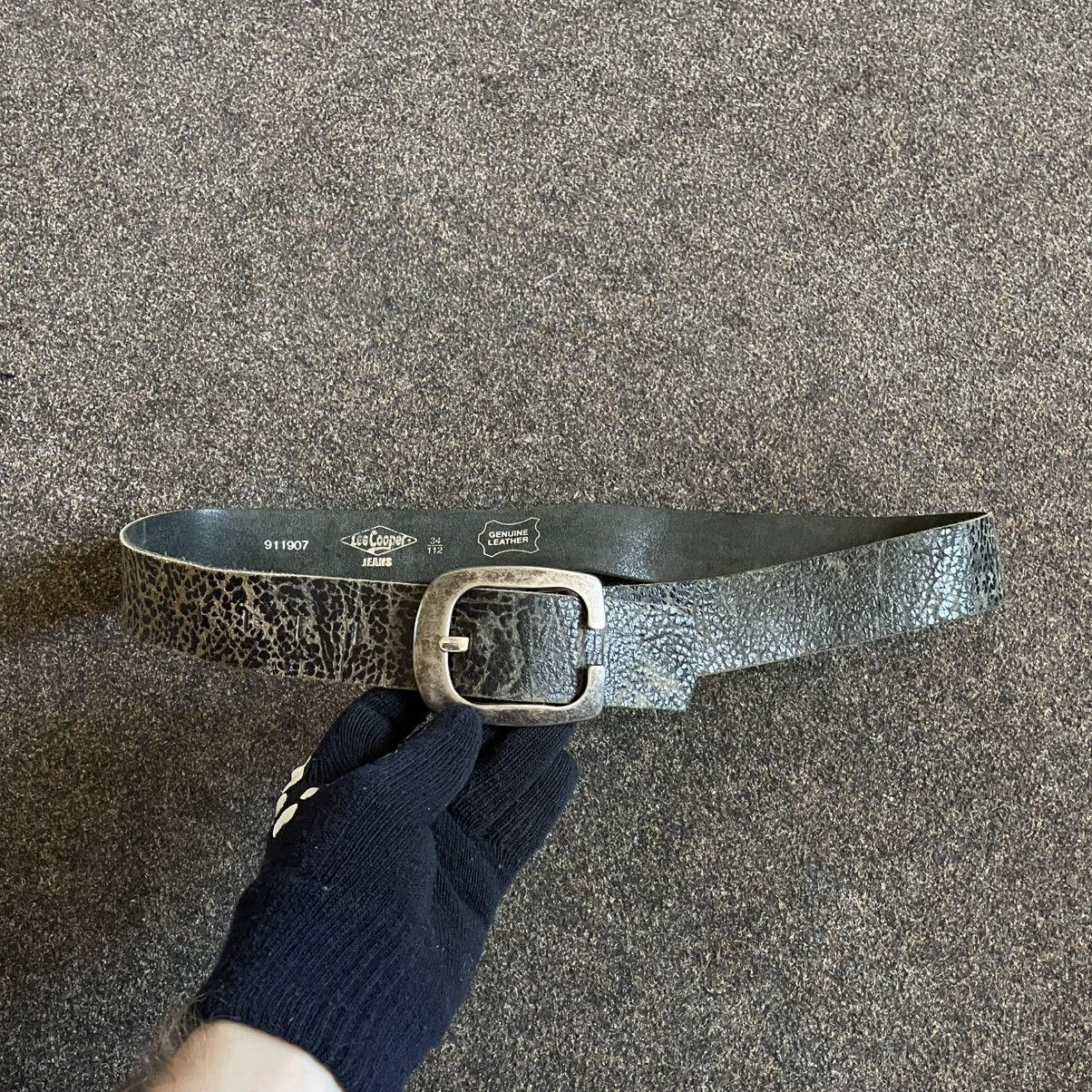 Vintage Vintage 90s Japanese Woven Leather Belt Goth Grunge Boxy OS Size ONE SIZE - 5 Thumbnail