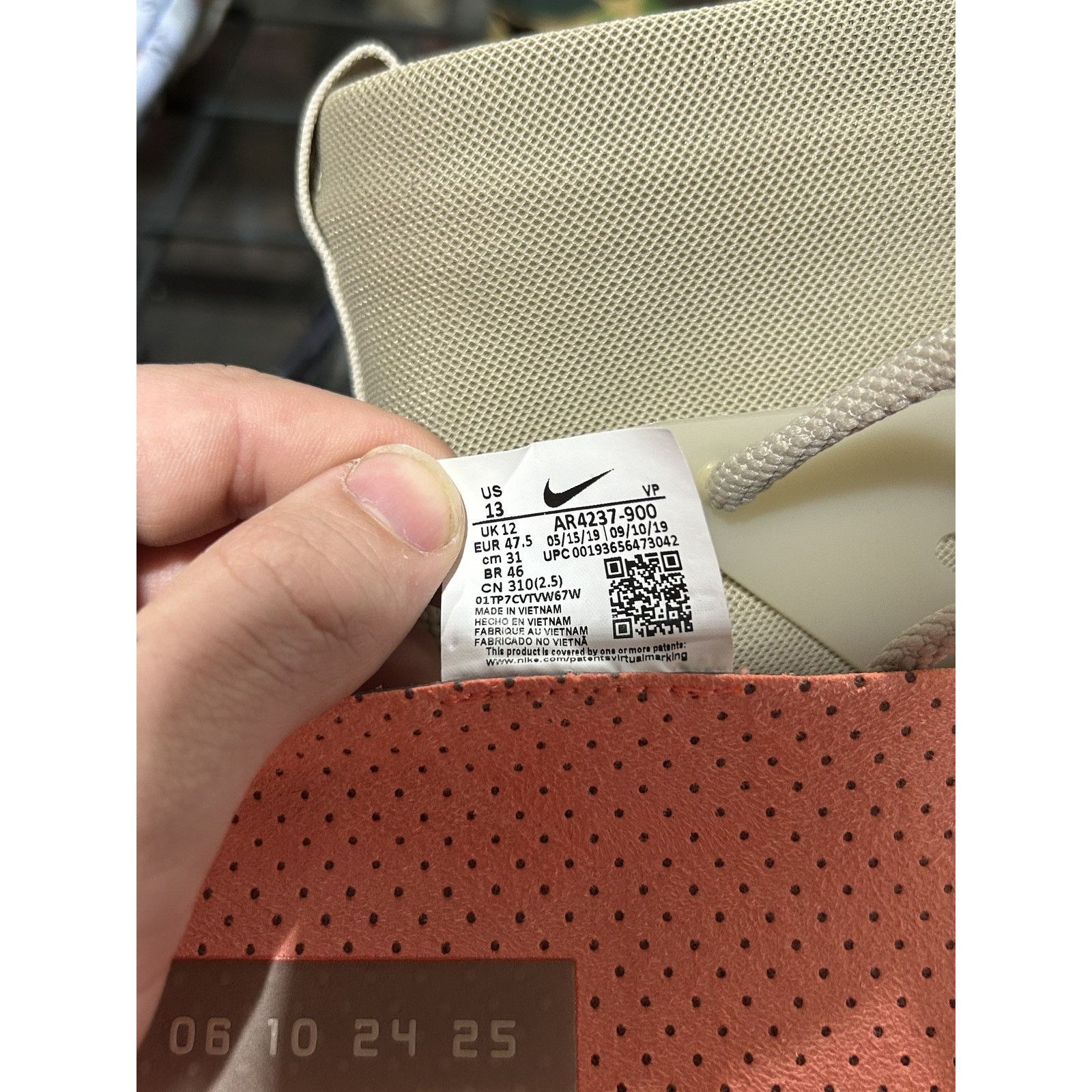 Nike NIKE AIR FEAR OF GOD 1 OATMEAL SIZE 13 NEW Size US 13 / EU 46 - 6 Thumbnail