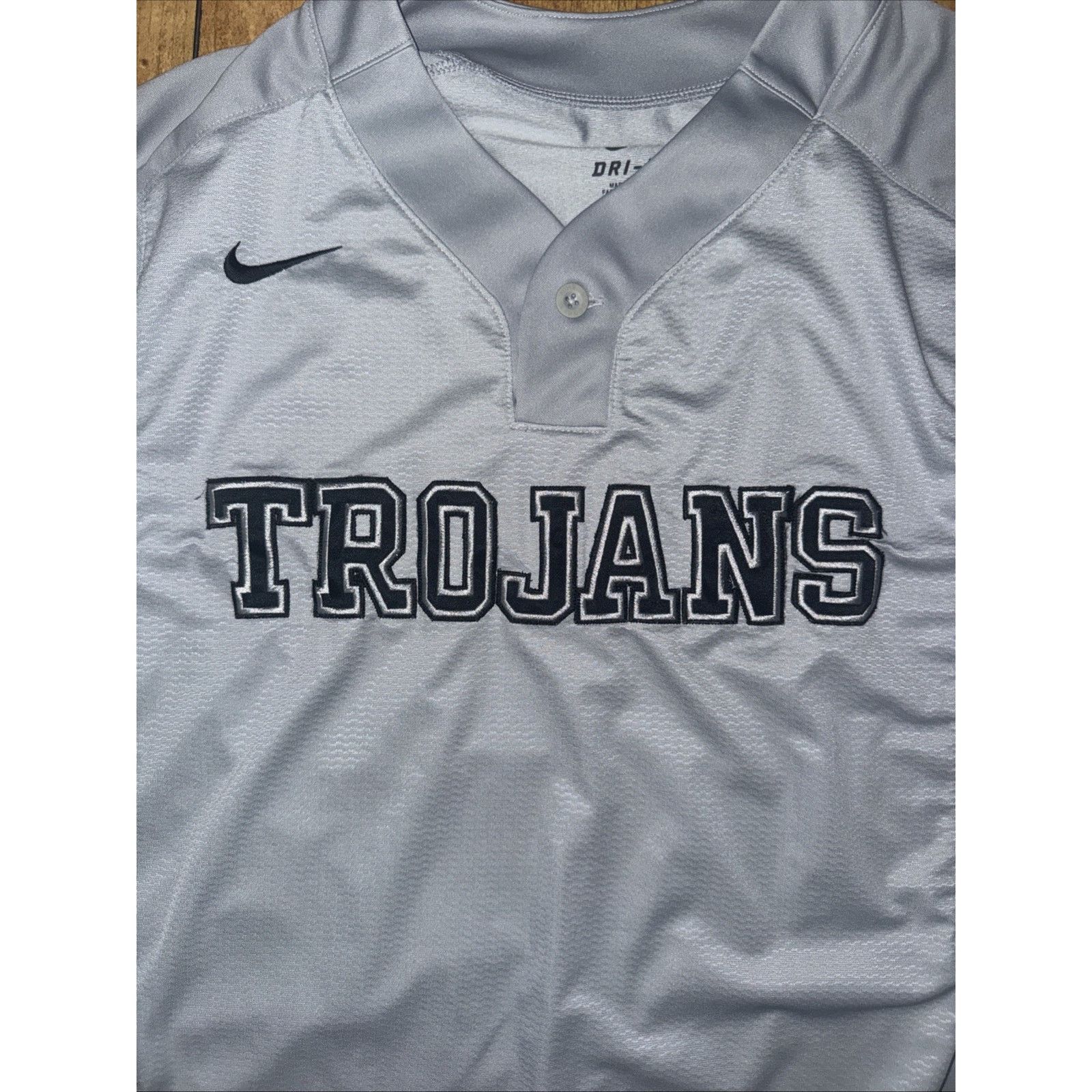 Nike Nike USC Trojans Baseball Jersey Gray Large Dri Fit 19x28 Size US L / EU 52-54 / 3 - 3 Thumbnail