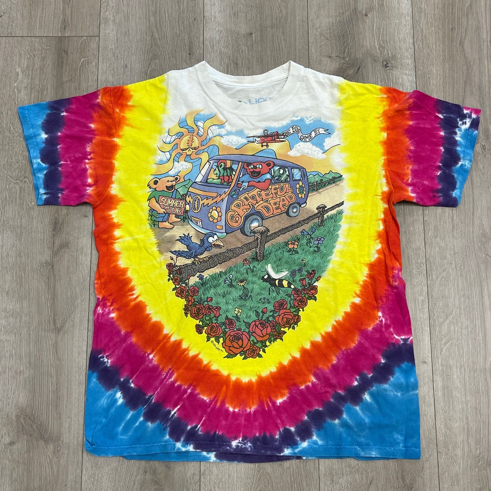 Vintage Liquid Blue Grateful Dead Summer Tour tie-dye Tee size Large Size US L / EU 52-54 / 3 - 1 Thumbnail