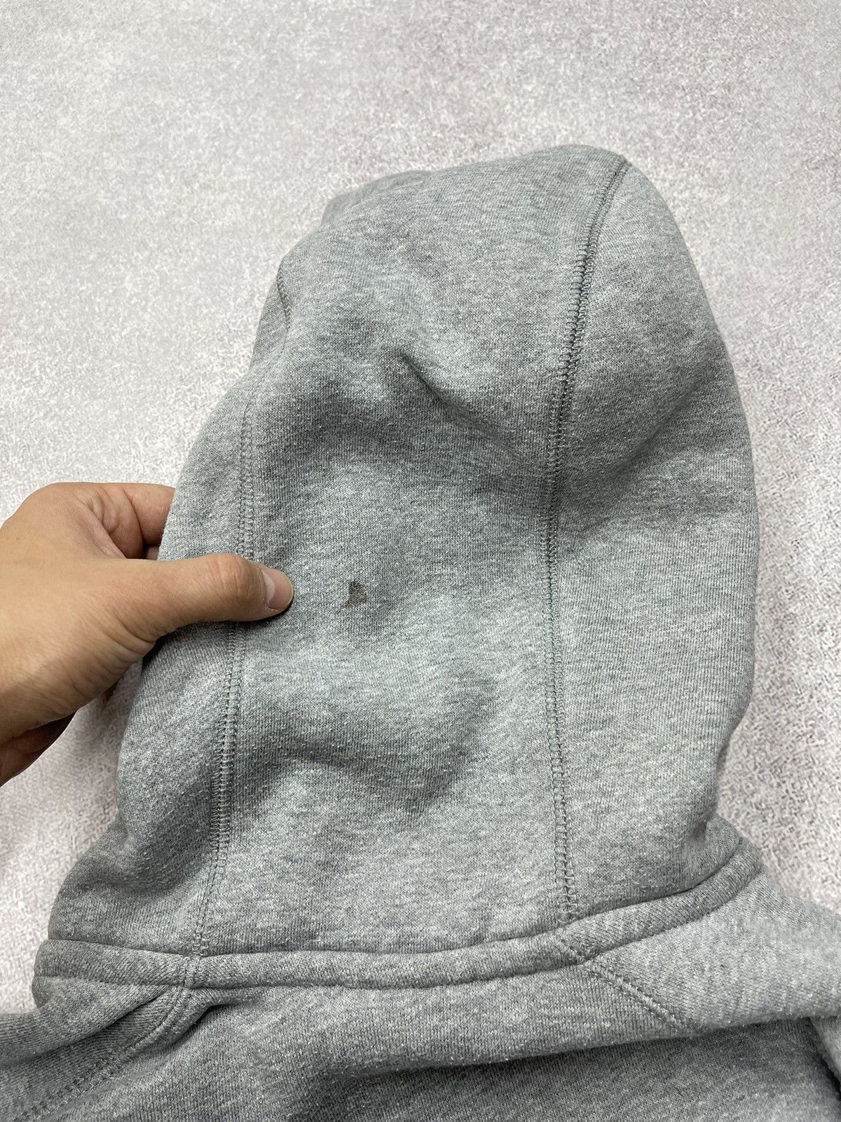 Vintage Nike AW77 Zip Hoodie Grey Small Swoosh Logo Y2K