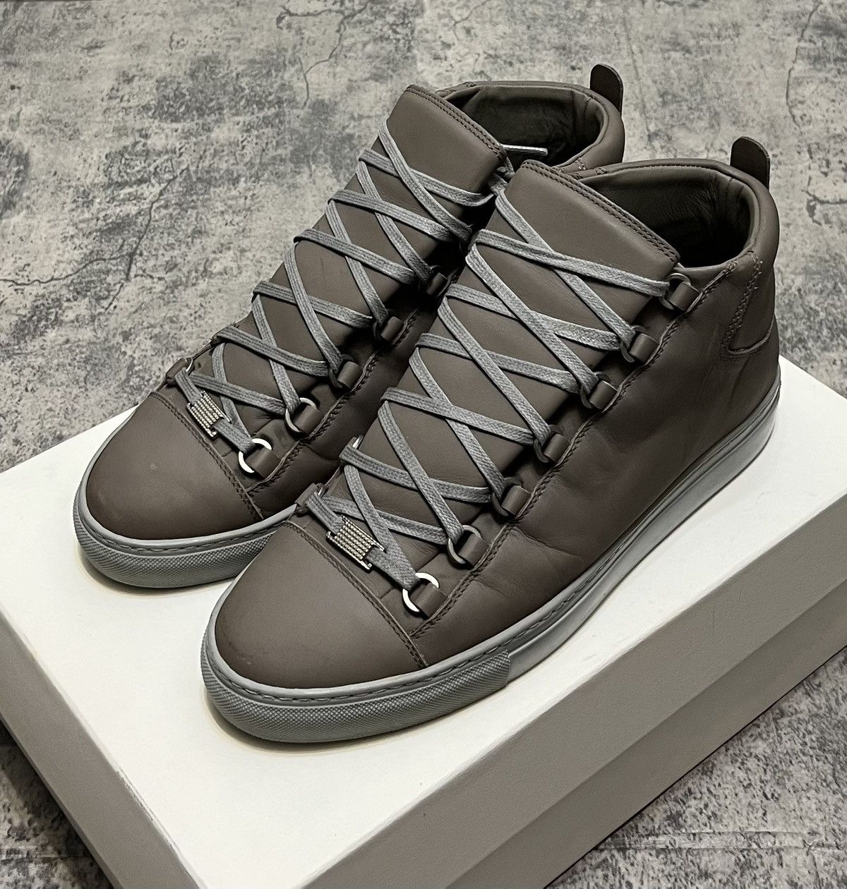 Balenciaga Balenciaga Arena High 'Metallic Silver' Sneakers | Grailed