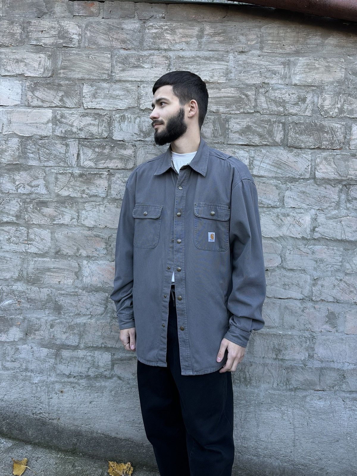 Carhartt × Vintage Vintage 90s Carhartt Heavy Overshirt Jacket Size US L / EU 52-54 / 3 - 2 Thumbnail