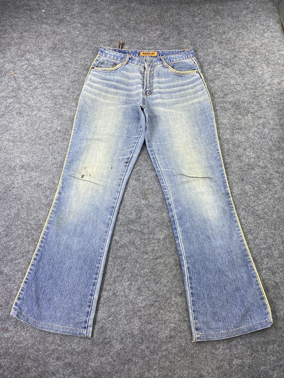 Japanese Brand × Jean Beremo Blue Wash Flare Jeans - J992 Size 29" - 2 Thumbnail