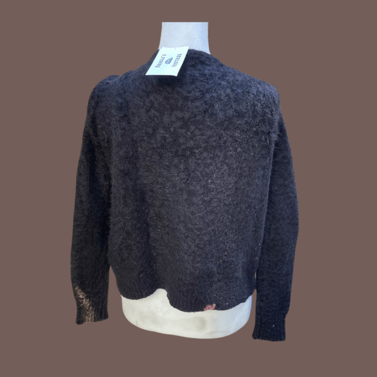 Jessica Simpson VTG | Jessica Simpson Black Fuzzy Pullover | Granny Glam Size M / US 6-8 / IT 42-44 - 3 Thumbnail